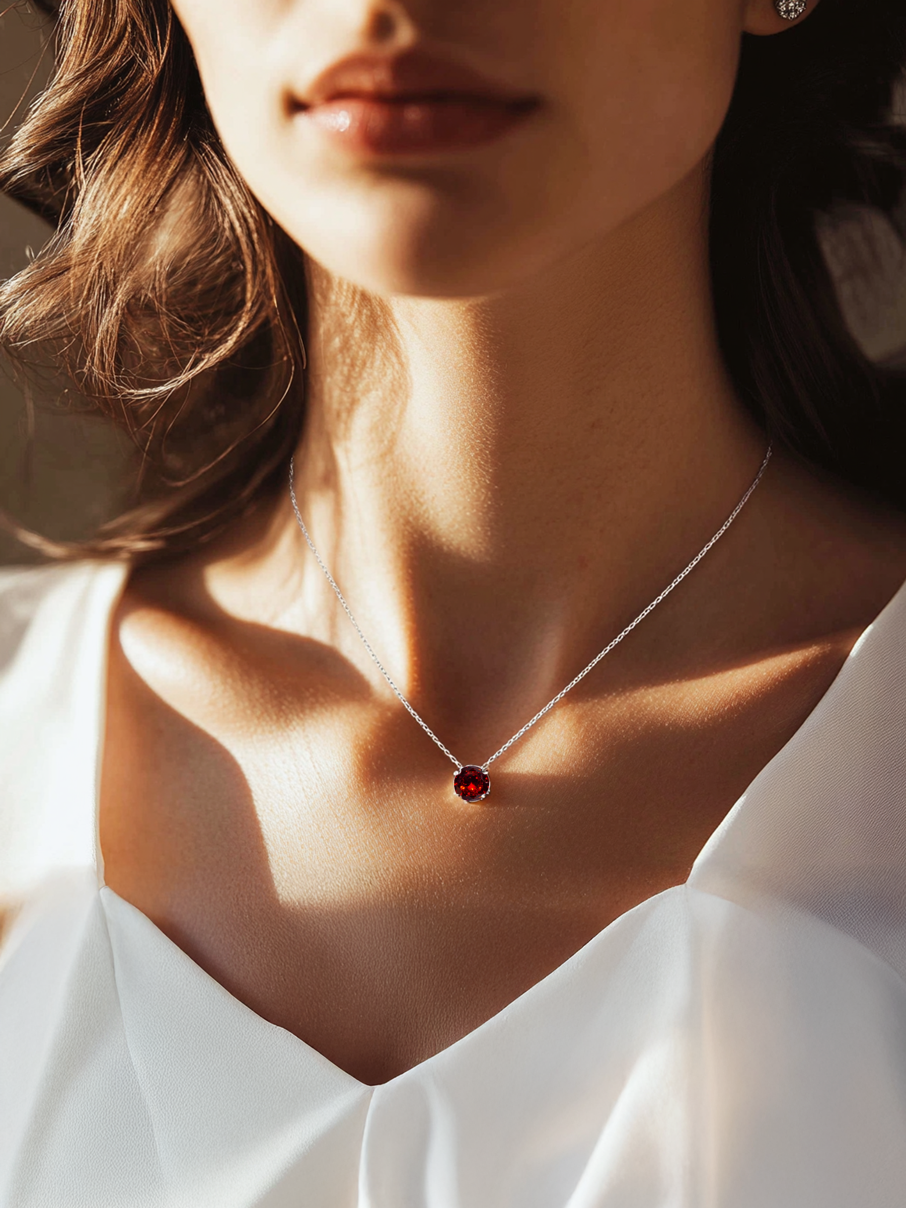 1.25ct Lab Grown Ruby Pendant Necklace