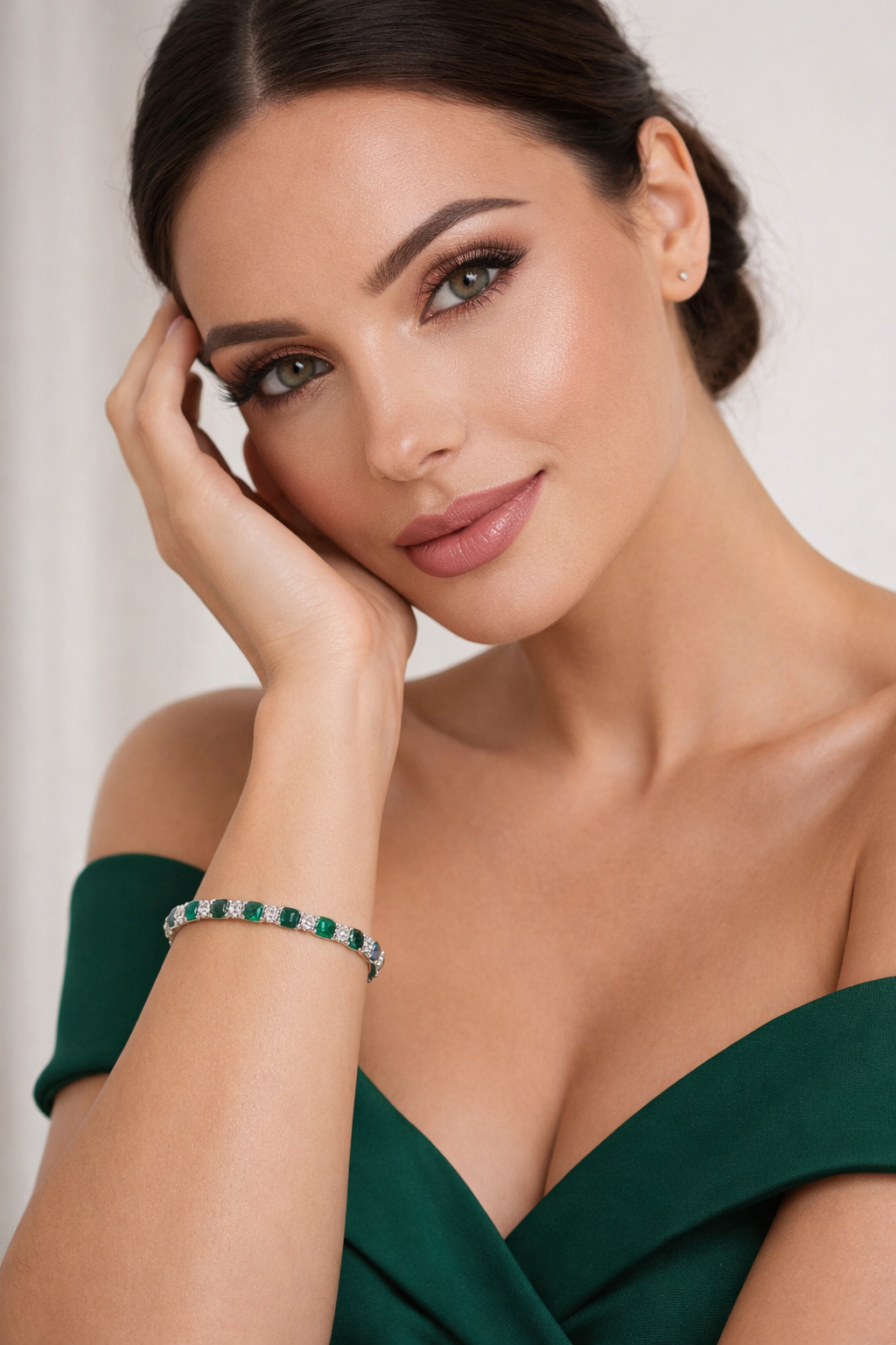 Adjustable Emerald Tennis Bracelet
