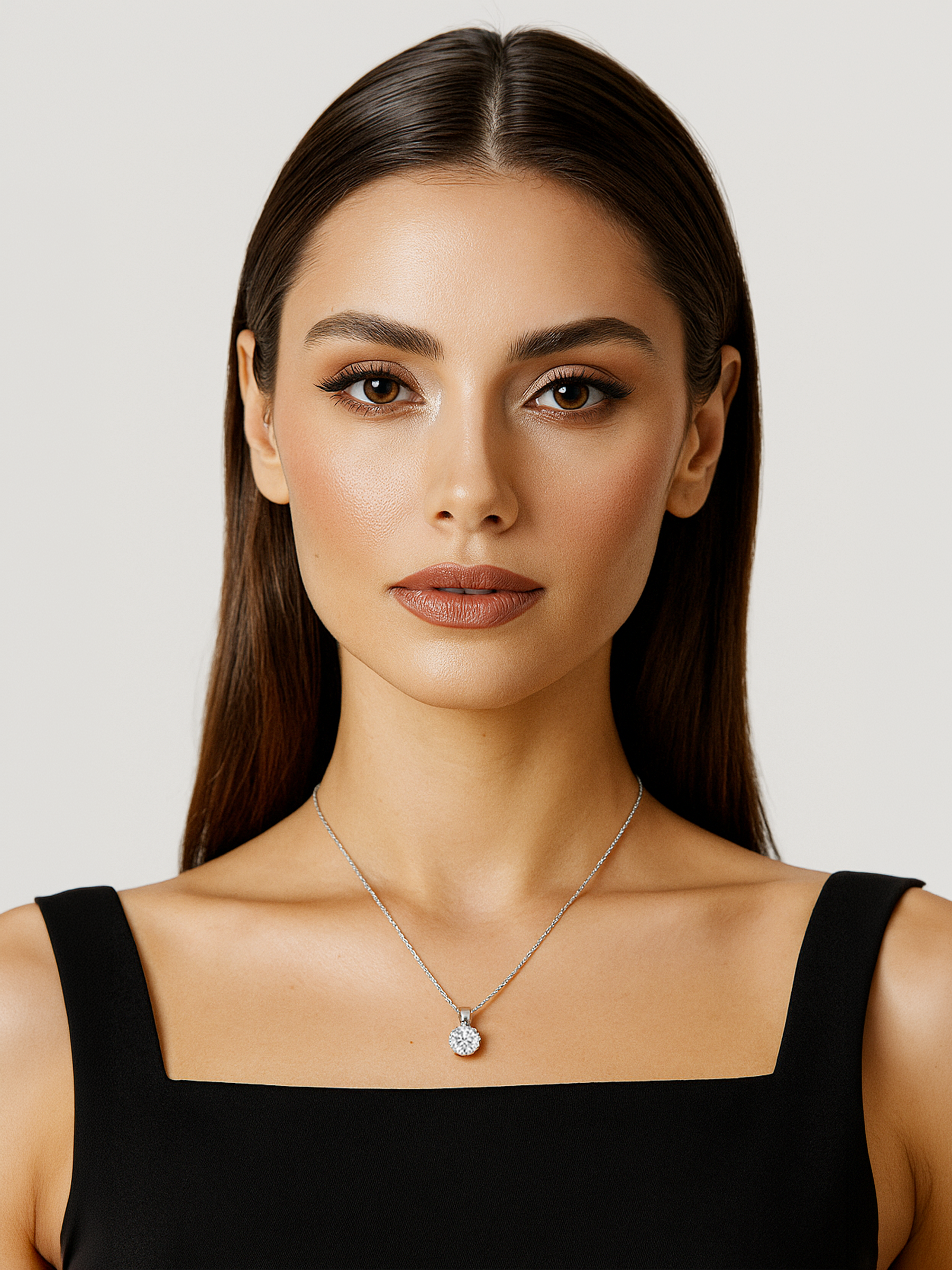 2ct Lab Grown White Sapphire Pendant Necklace