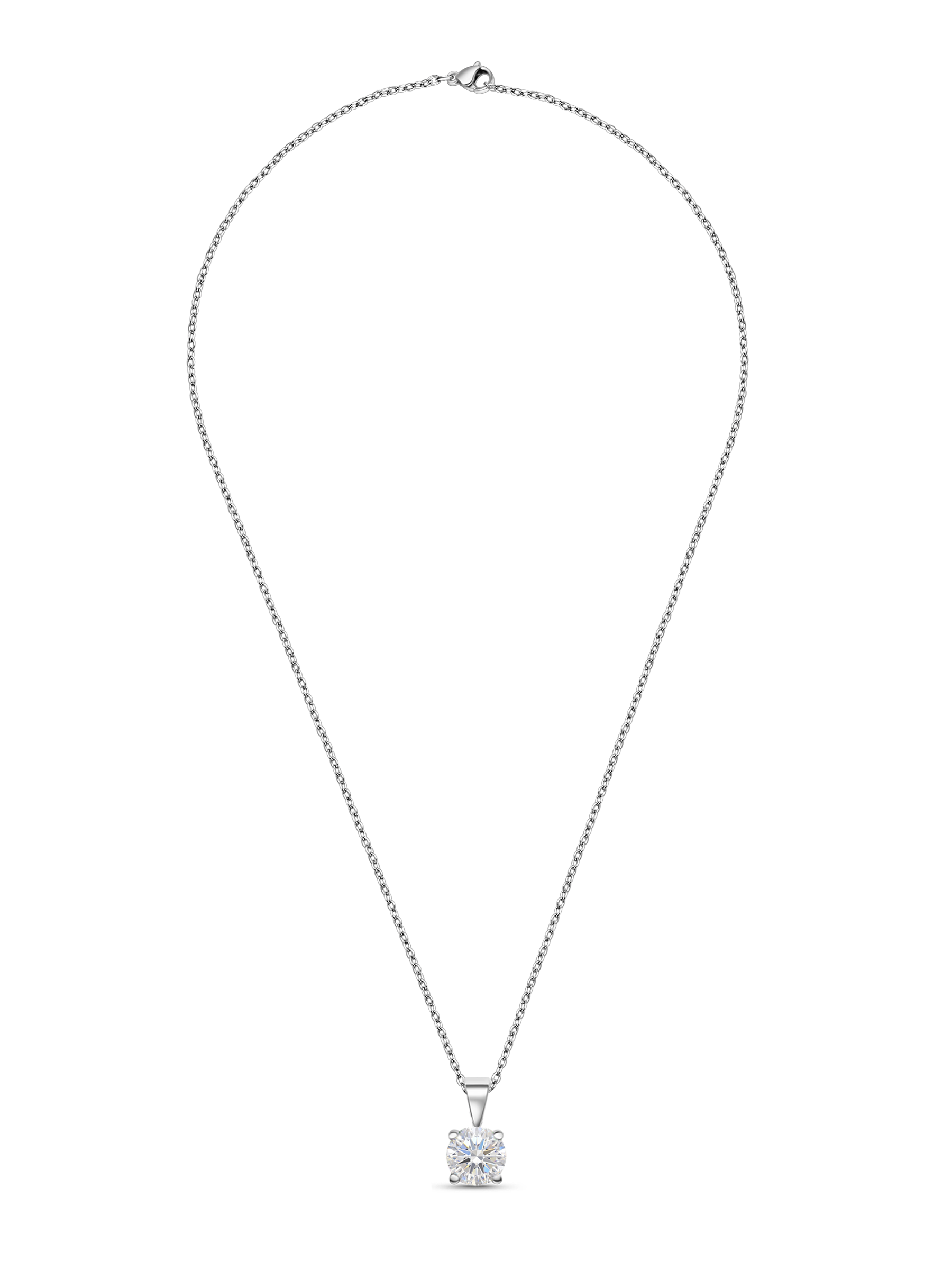 1Ct Sparkling Moissanite Diamond Pendant Necklace