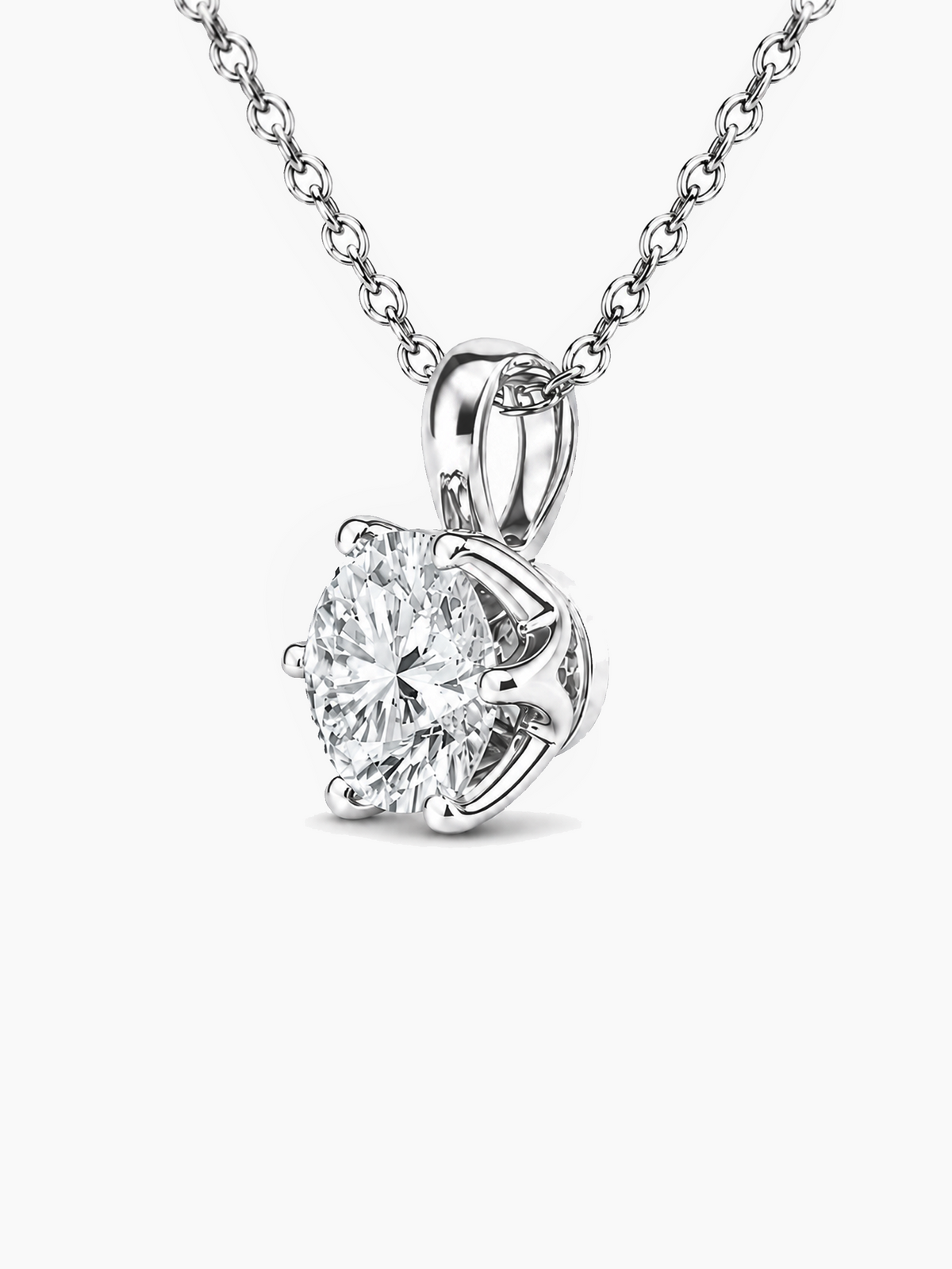 2Ct Moissanite Pendant Necklace