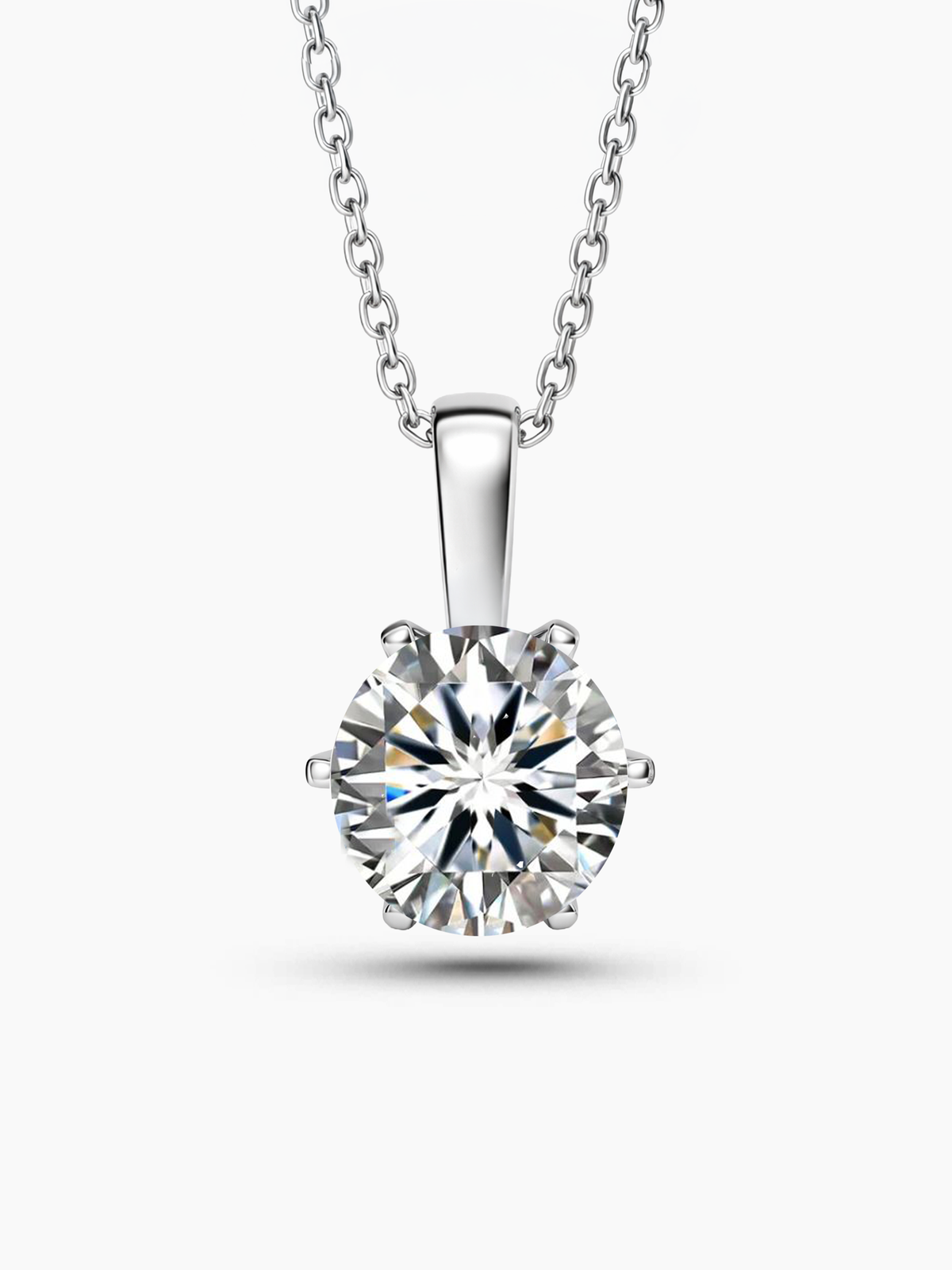 2Ct Moissanite Pendant Necklace