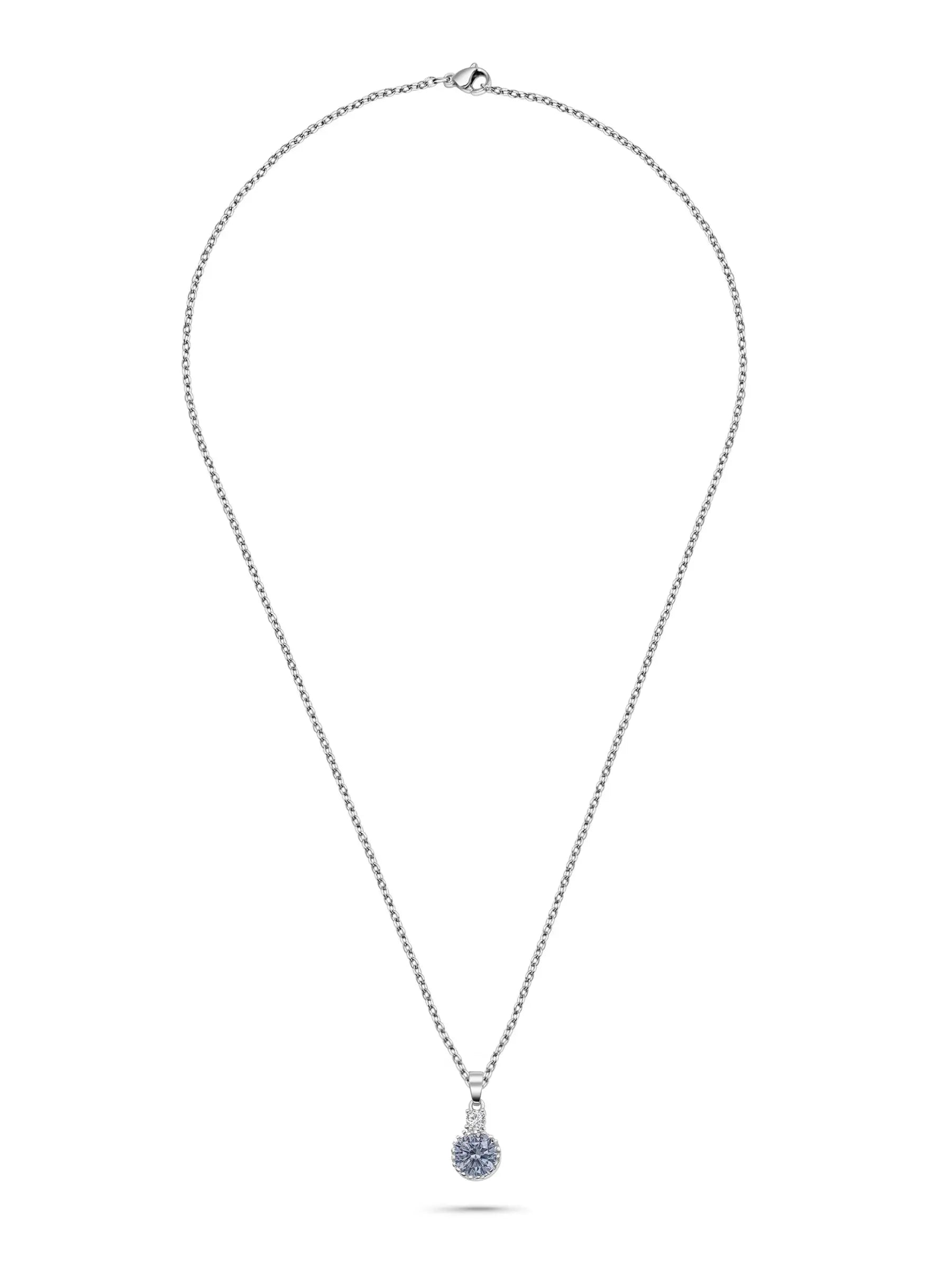 Aquamarine Simulated Pendant Necklace for Women