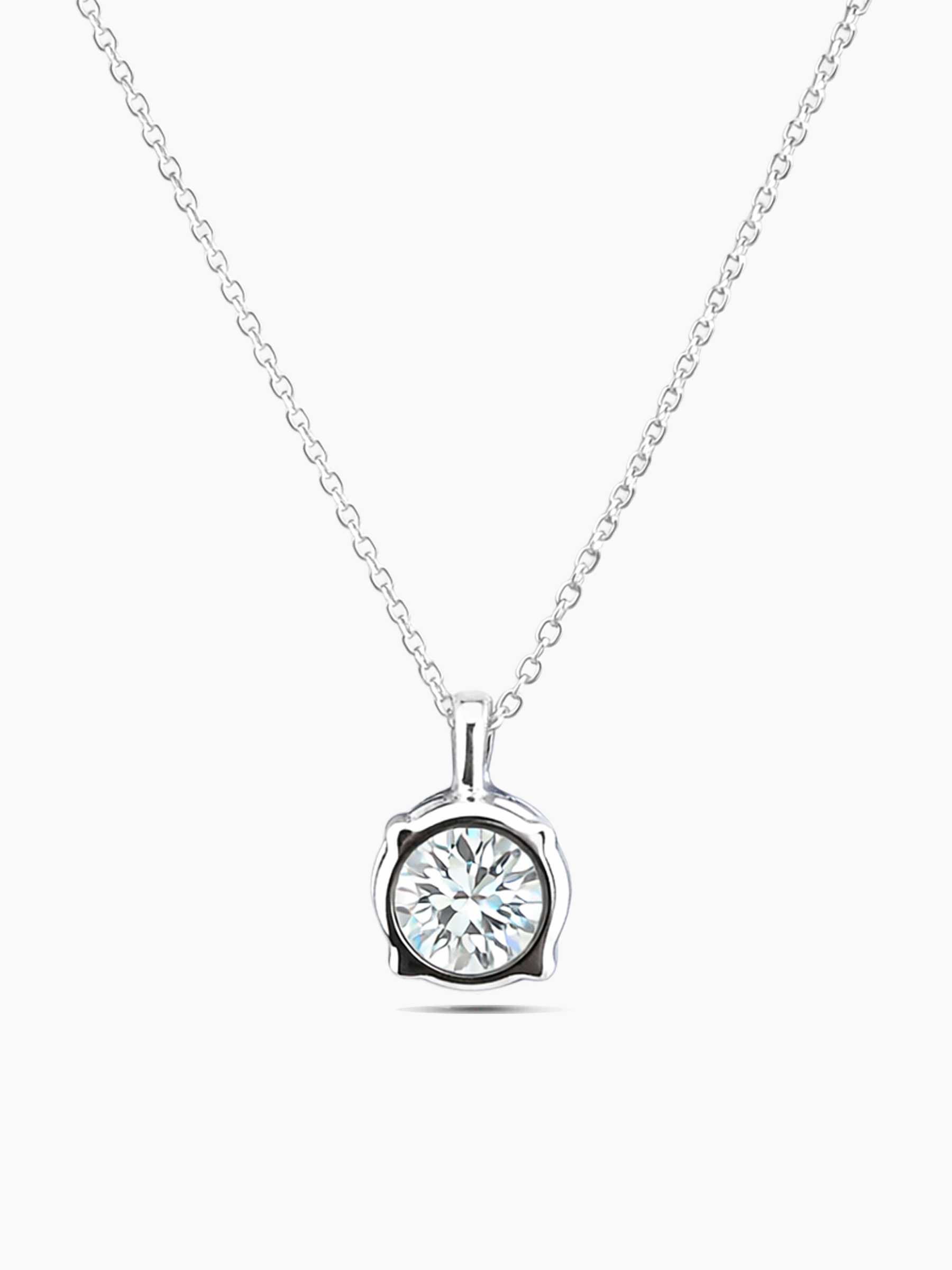 1Ct Sparkling Moissanite Diamond Pendant Necklace