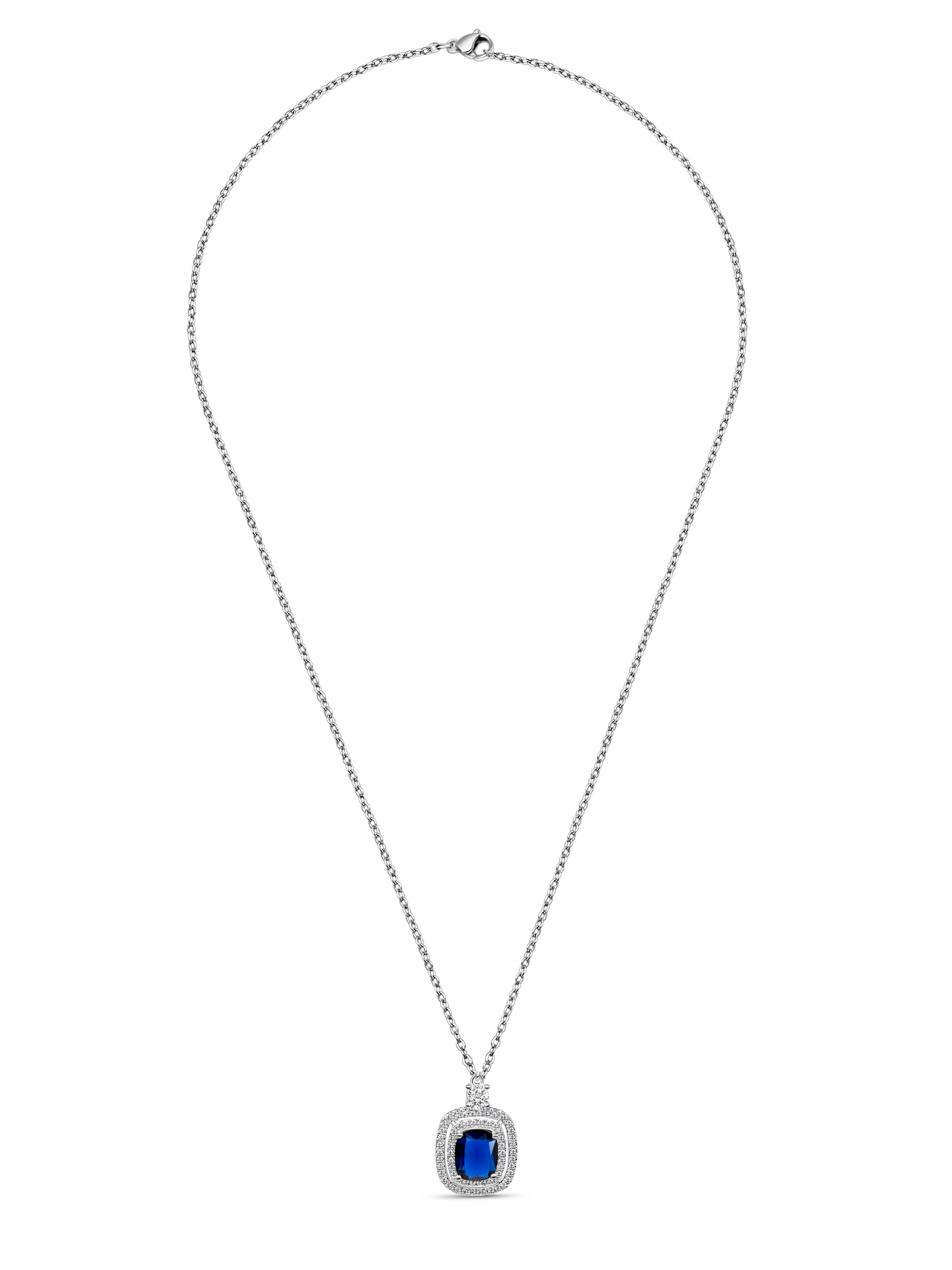 Blue Sapphire Pendant Necklace