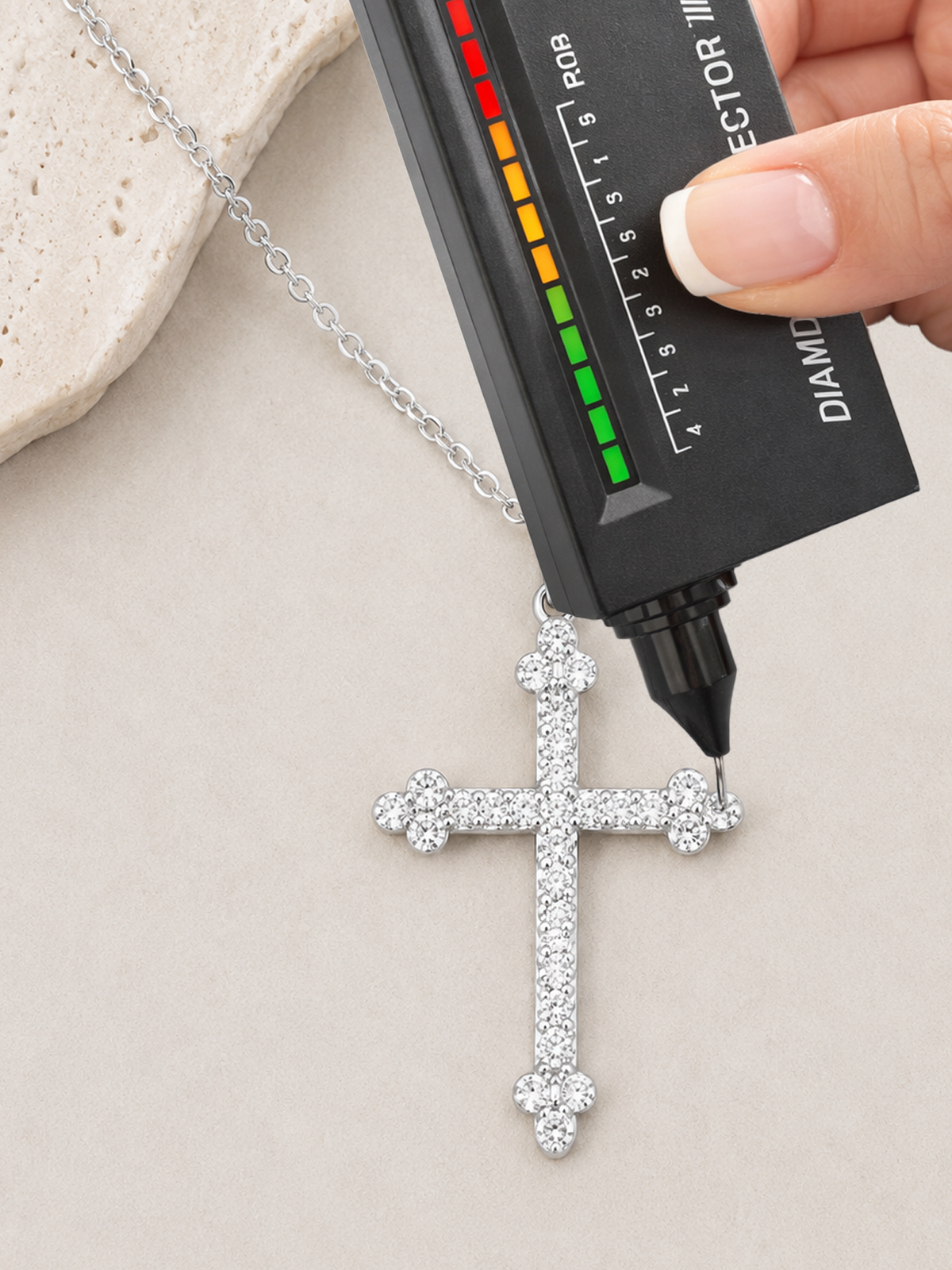 Moissanite Cross Necklace