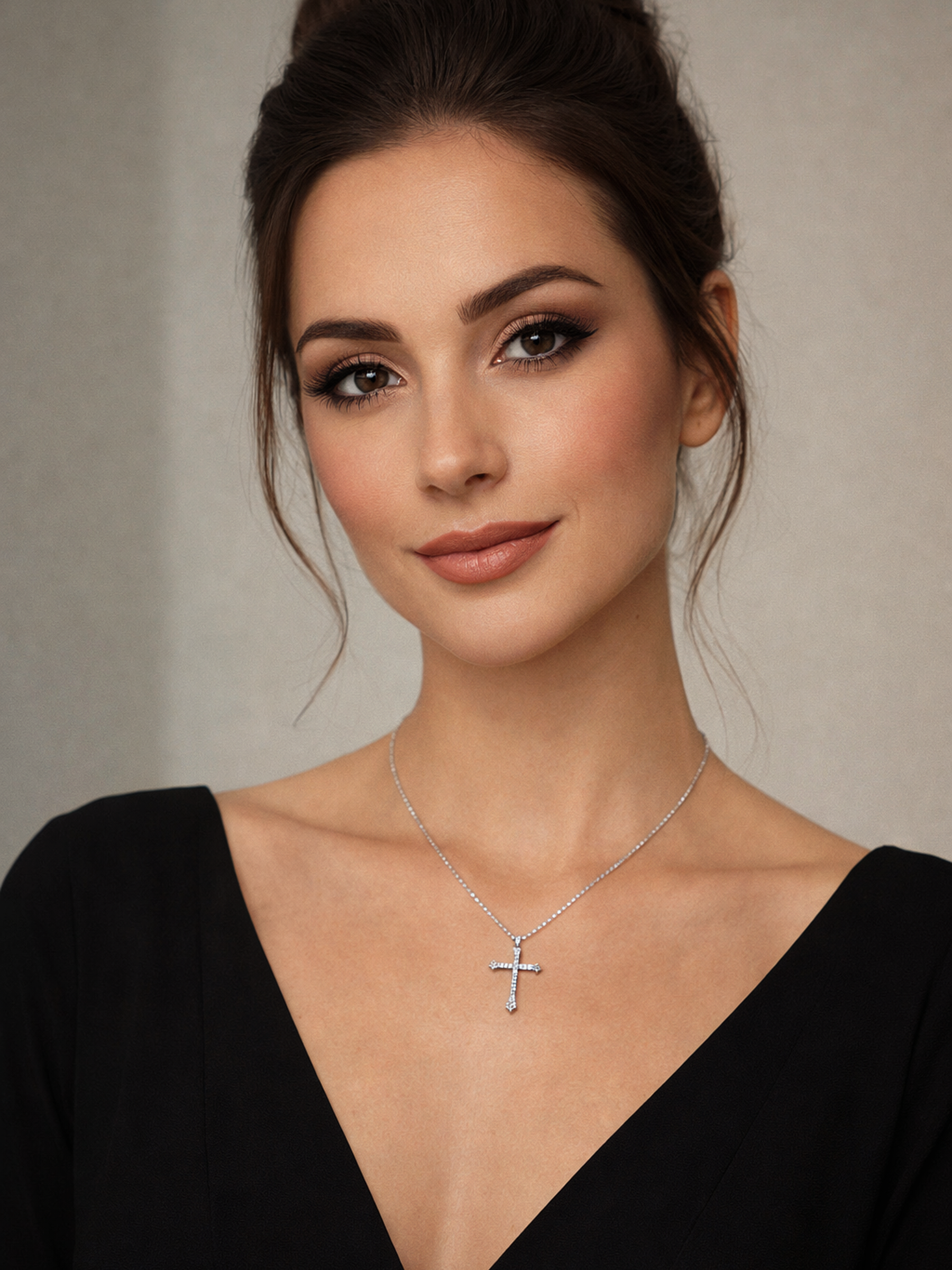 Classic Cross Necklace 925 Sterling Silver