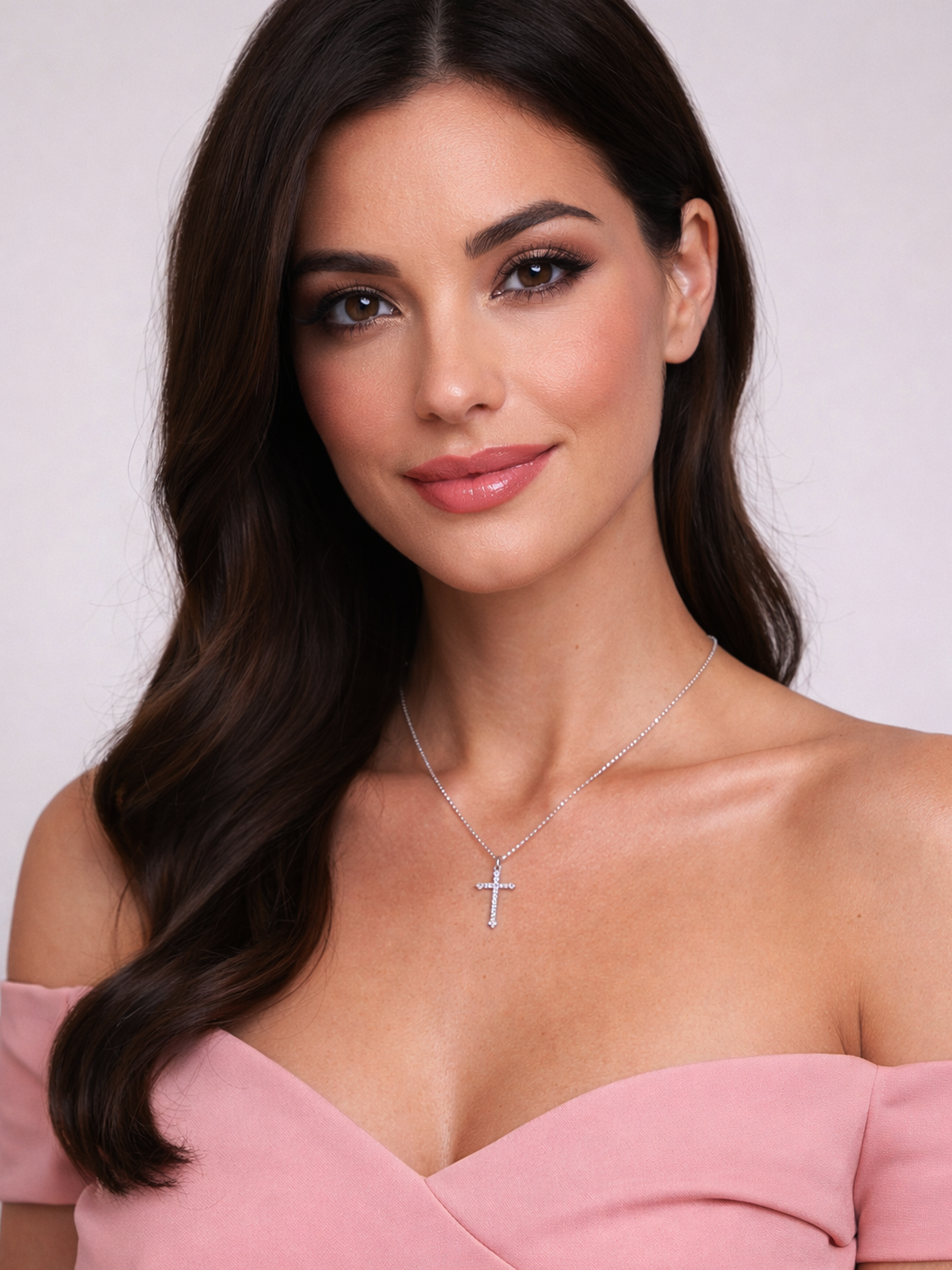 Classic Cross Necklace 925 Sterling Silver