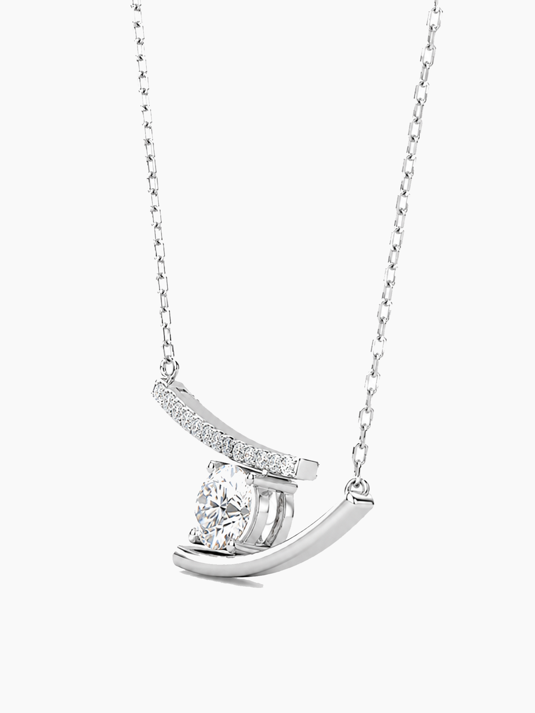 Moissanite Bar Necklace