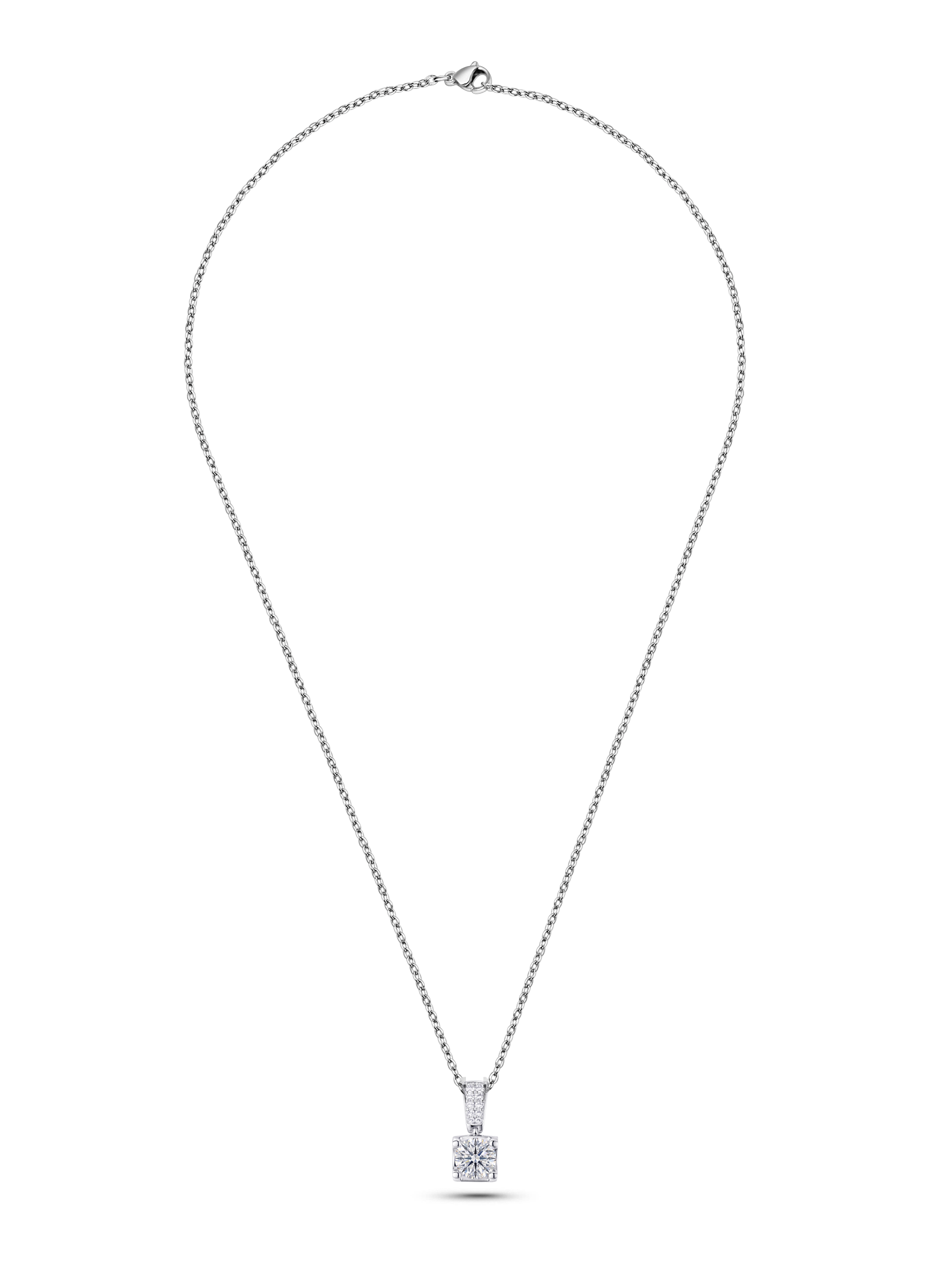 1ct Diamond Moissanite Pendant Necklace