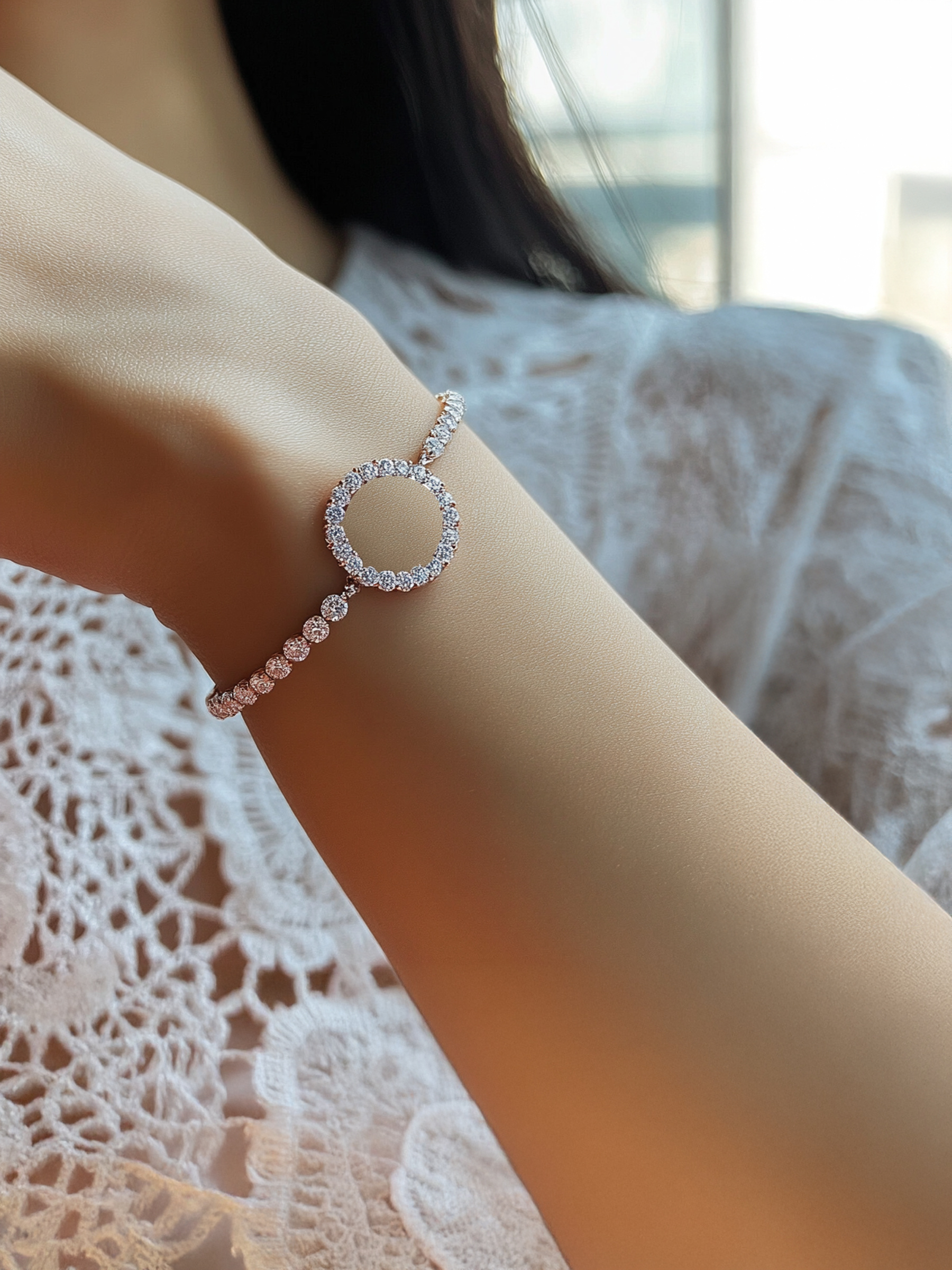 Eternity Love Bracelet Rhodium Plated