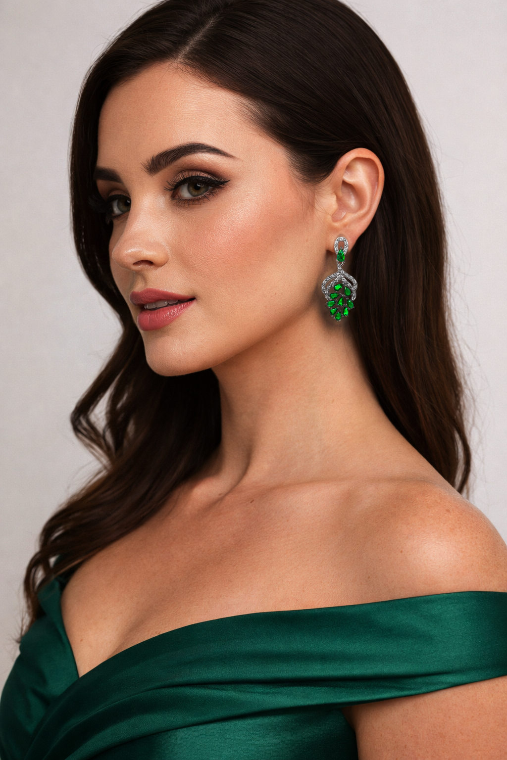 Green Emerald Earrings