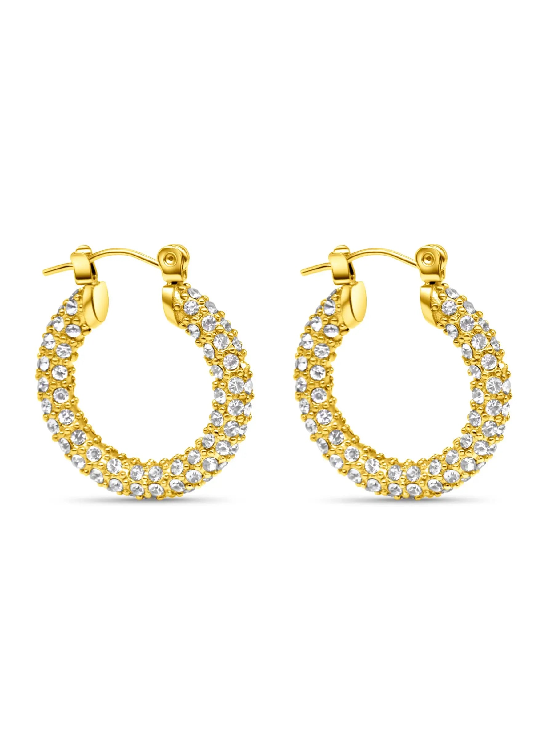Gold Hoop Earrings - AMBER JONES