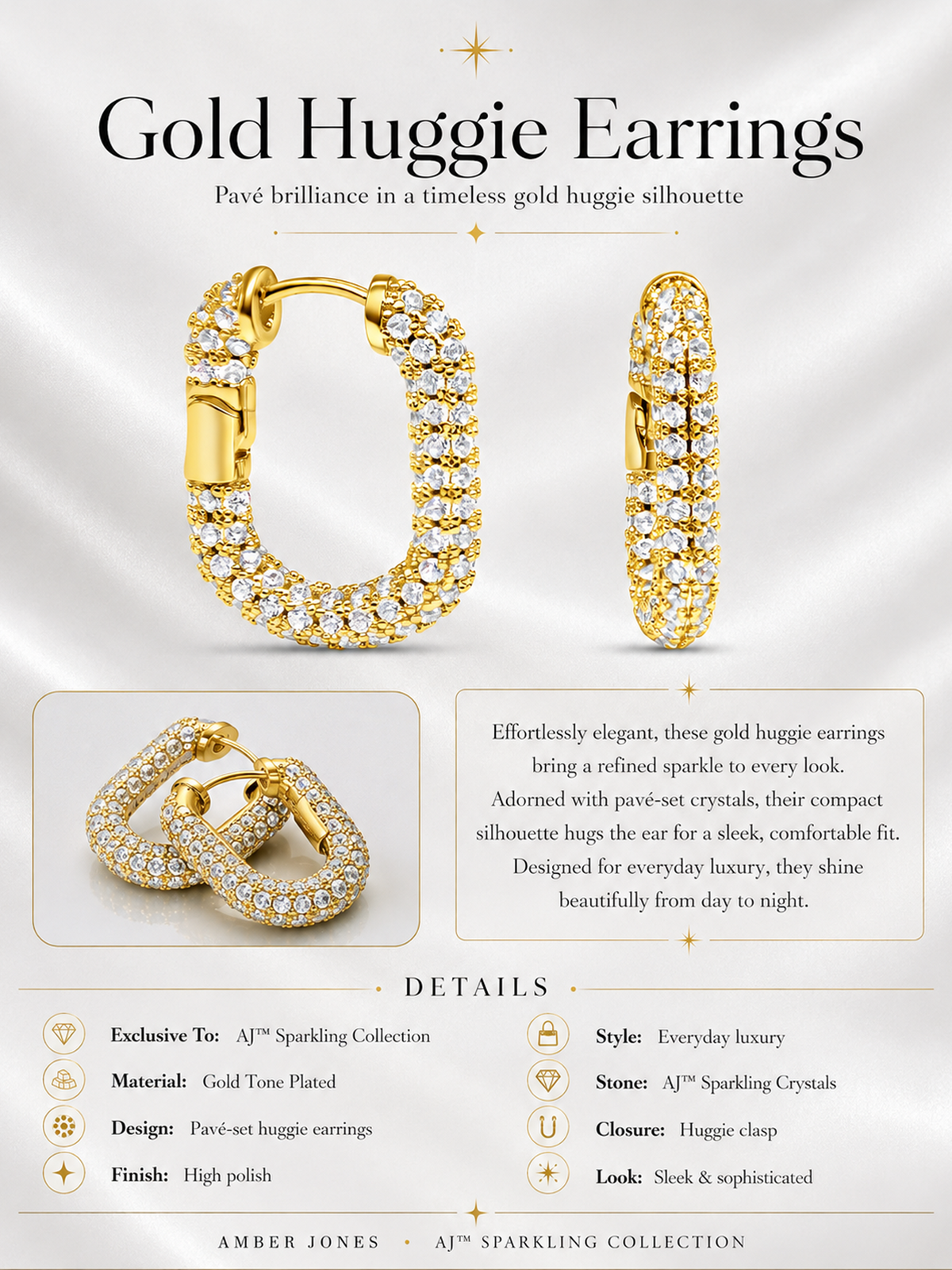 Gold Huggie Earrings