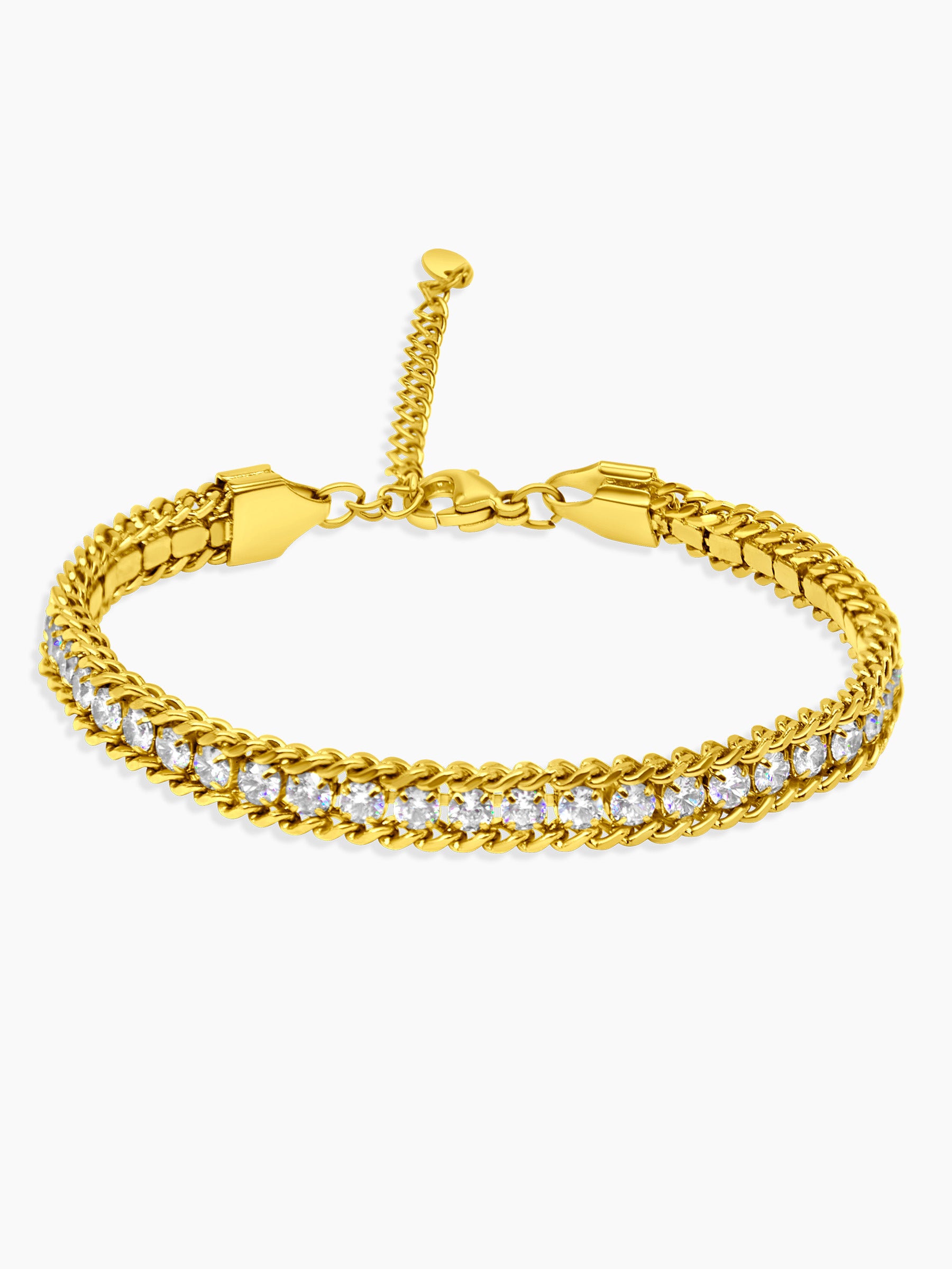 Gold Tennis Bracelet 18K Plated