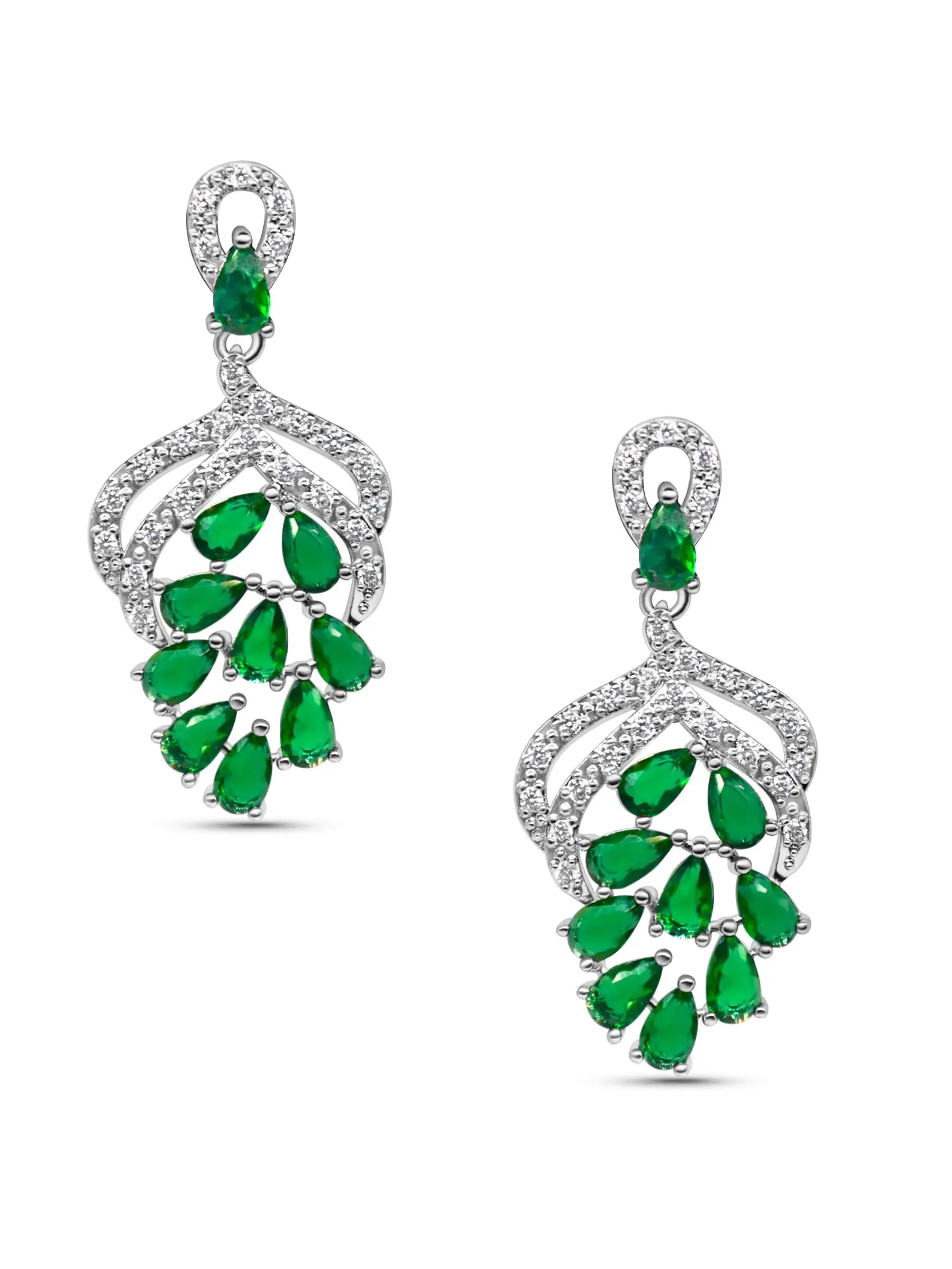 Green Emerald Earrings - AMBER JONES