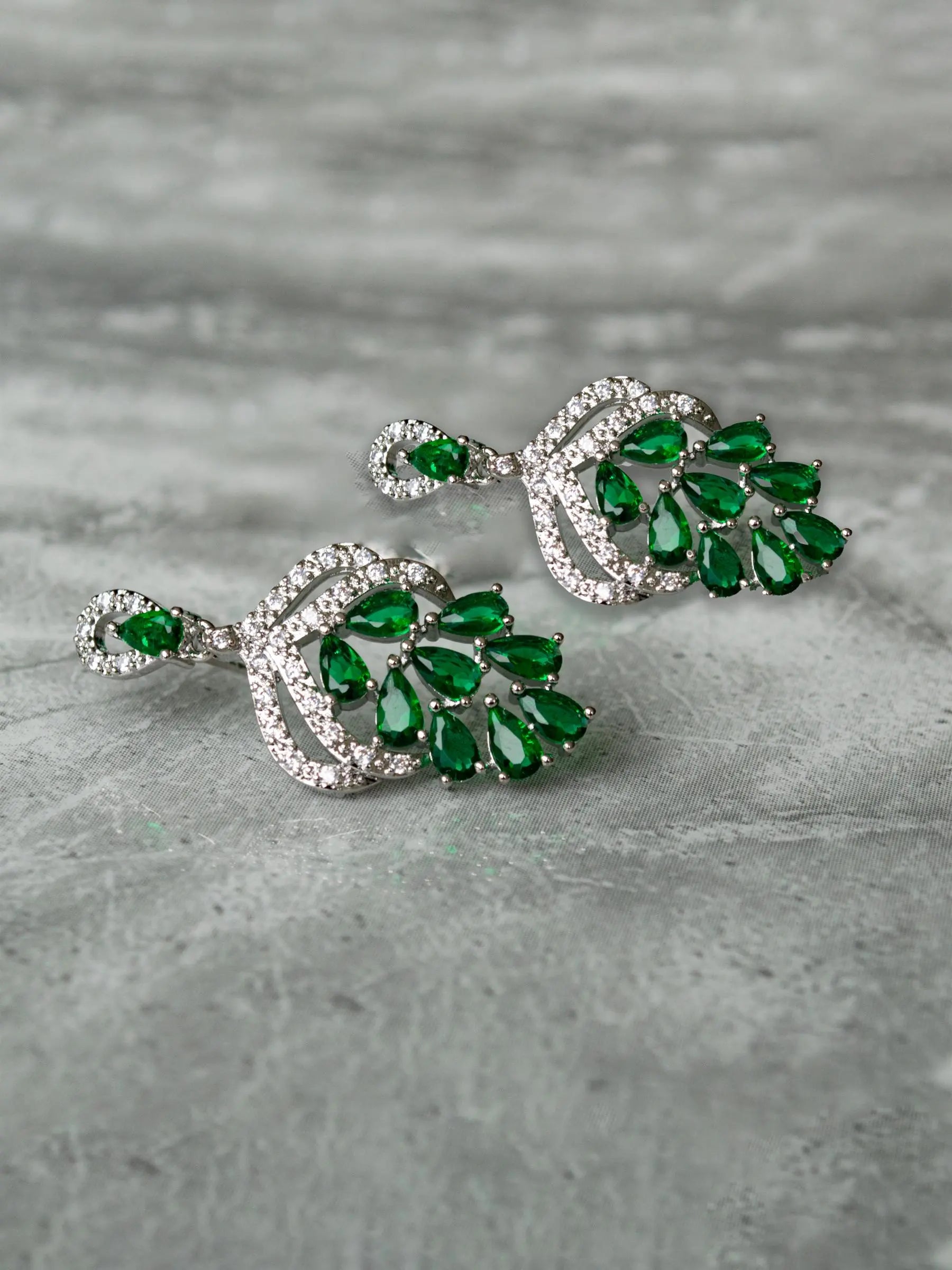 Green Emerald Earrings AMBER JONES