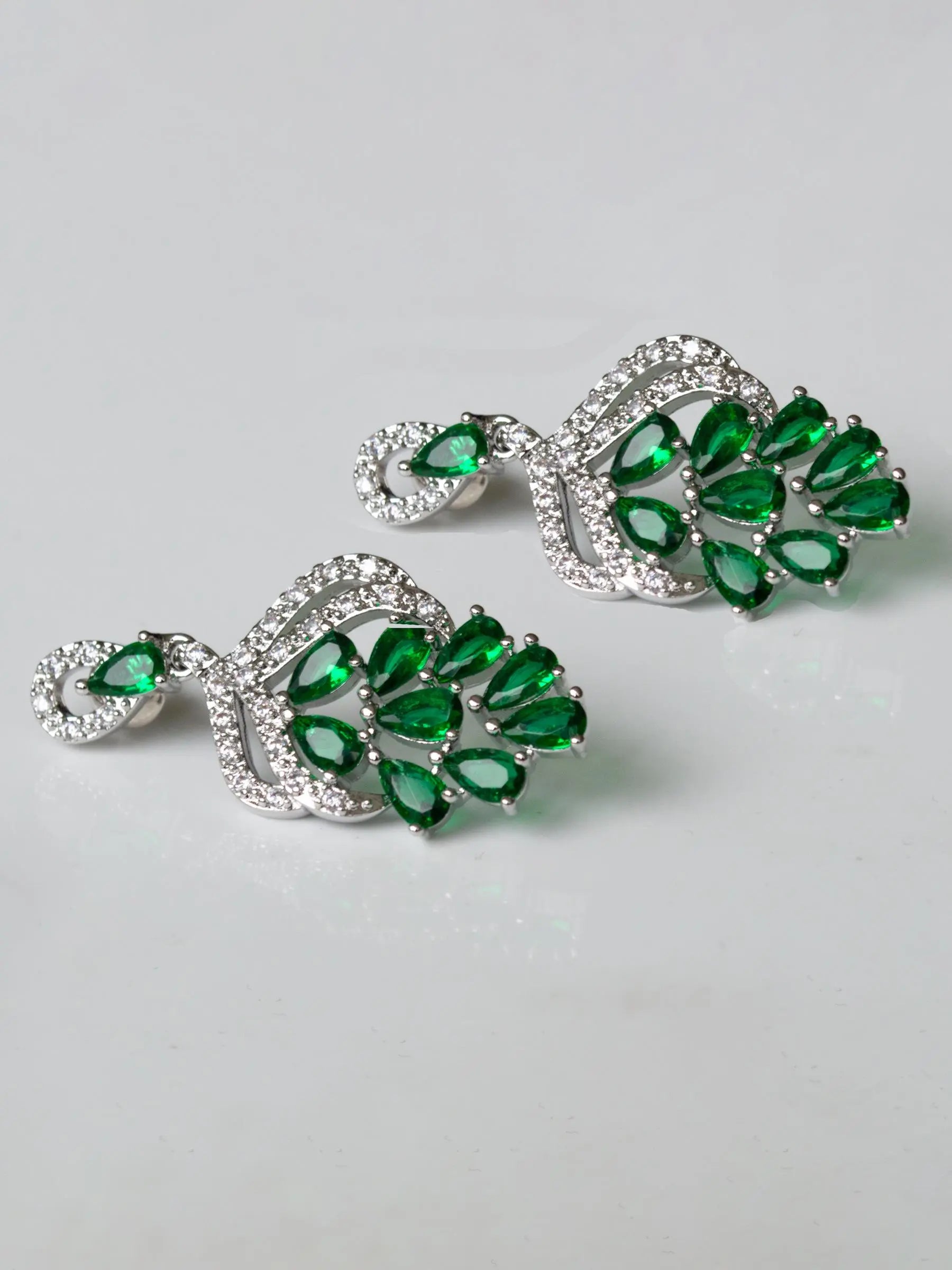 Green Emerald Earrings AMBER JONES
