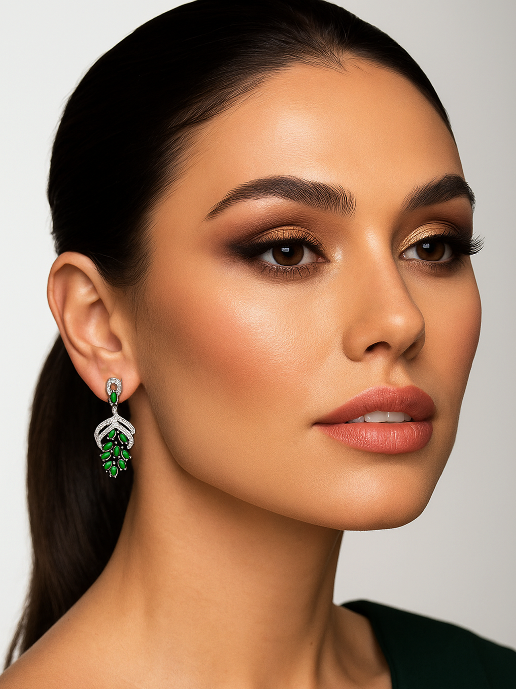 Green Emerald Earrings