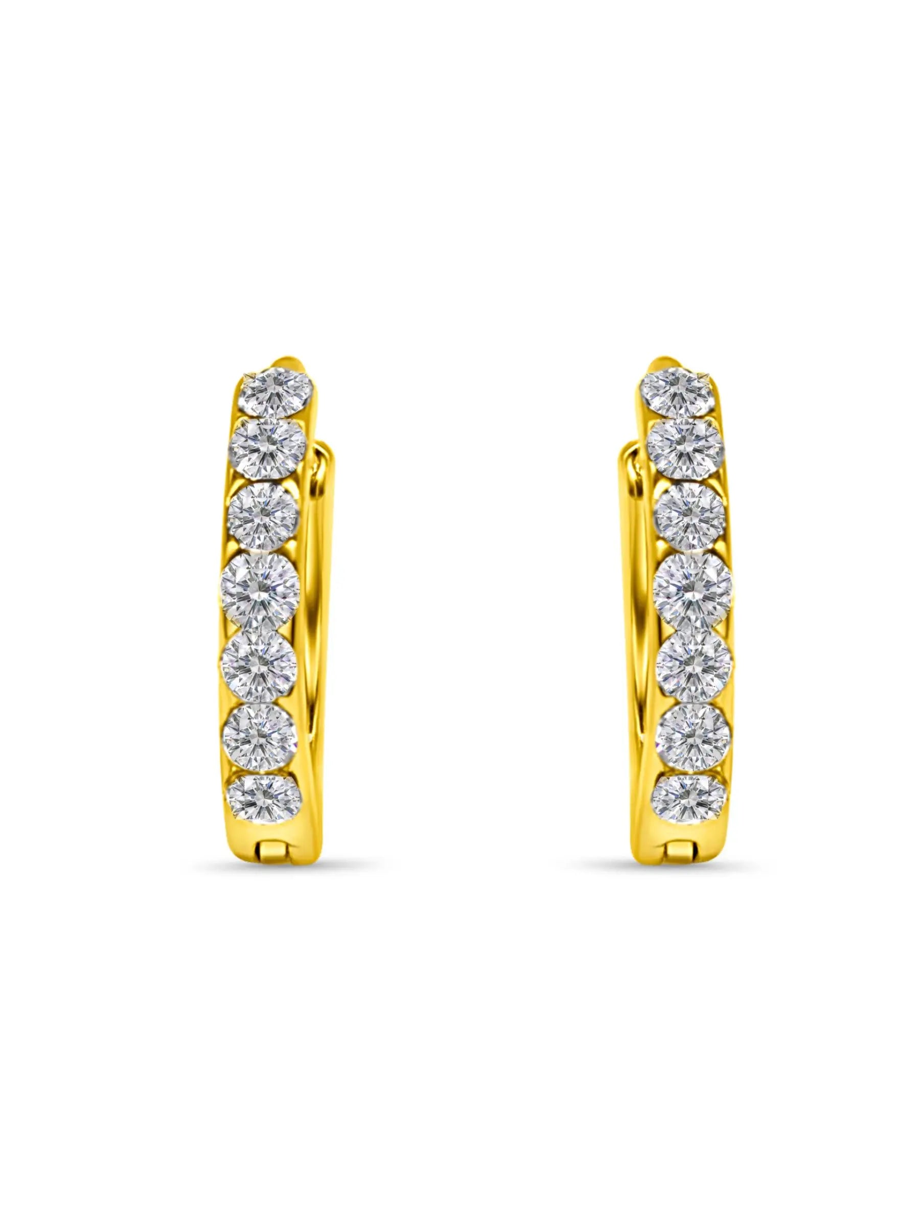 Huggies Earrings 18K Gold Plated AMBER JONES