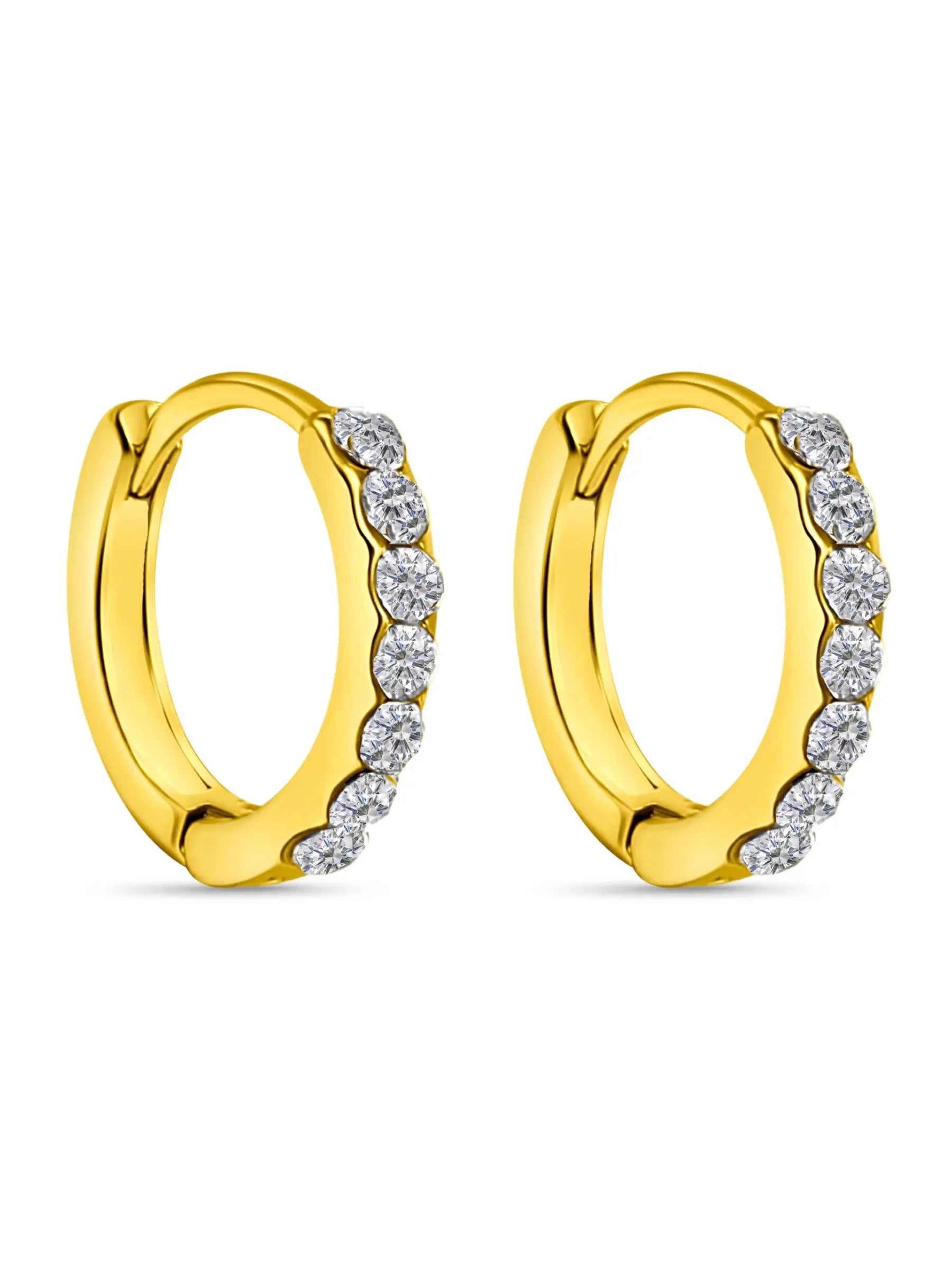 Huggies Earrings 18K Gold Plated - AMBER JONES
