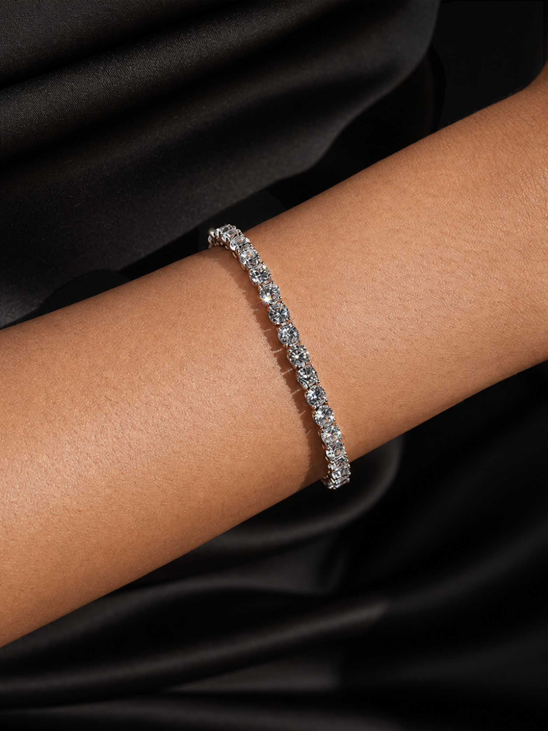 5Ct Moissanite Tennis Bracelet Sterling Silver