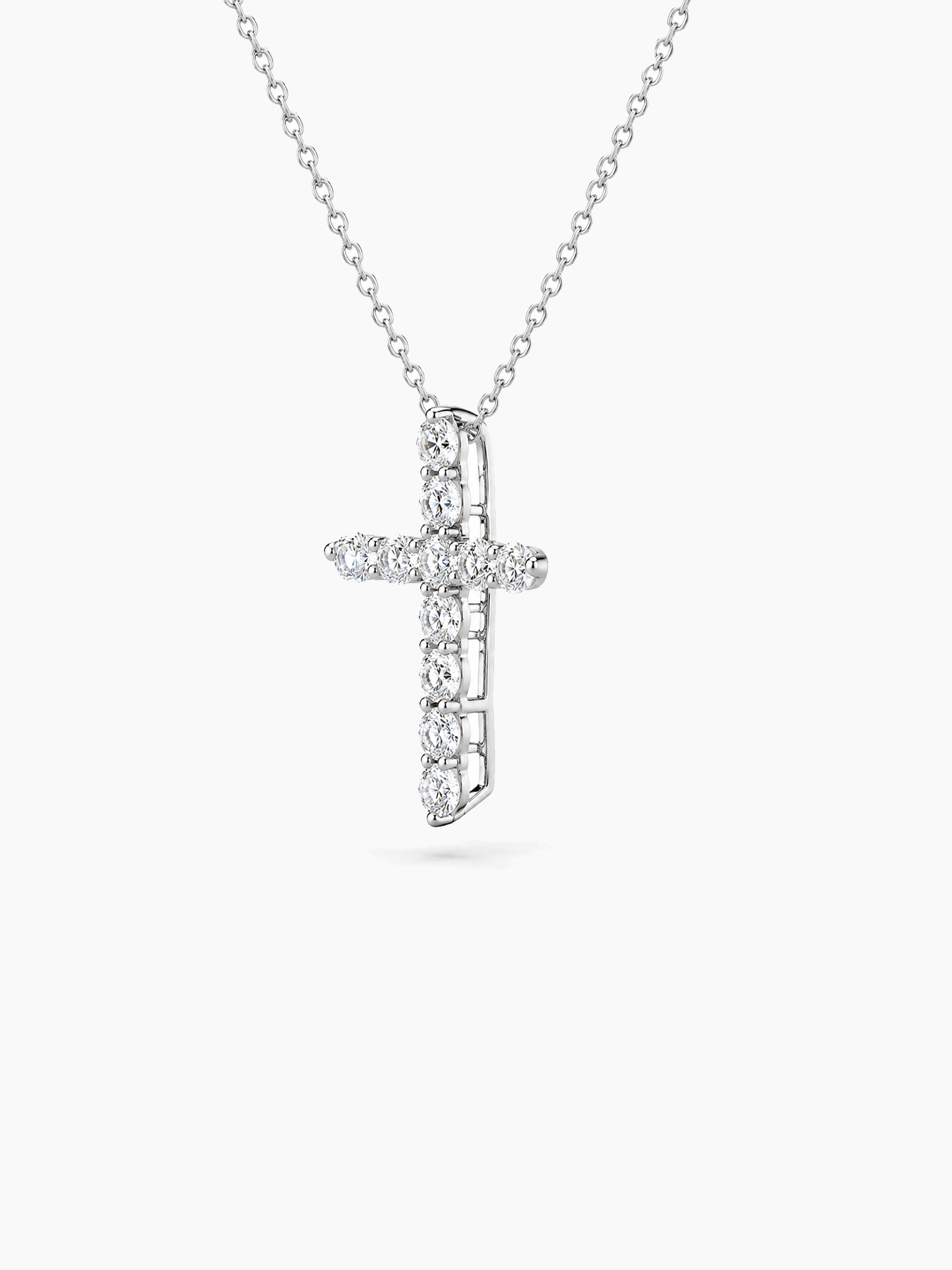 Sparkling Lab Diamond Moissanite Cross Necklace