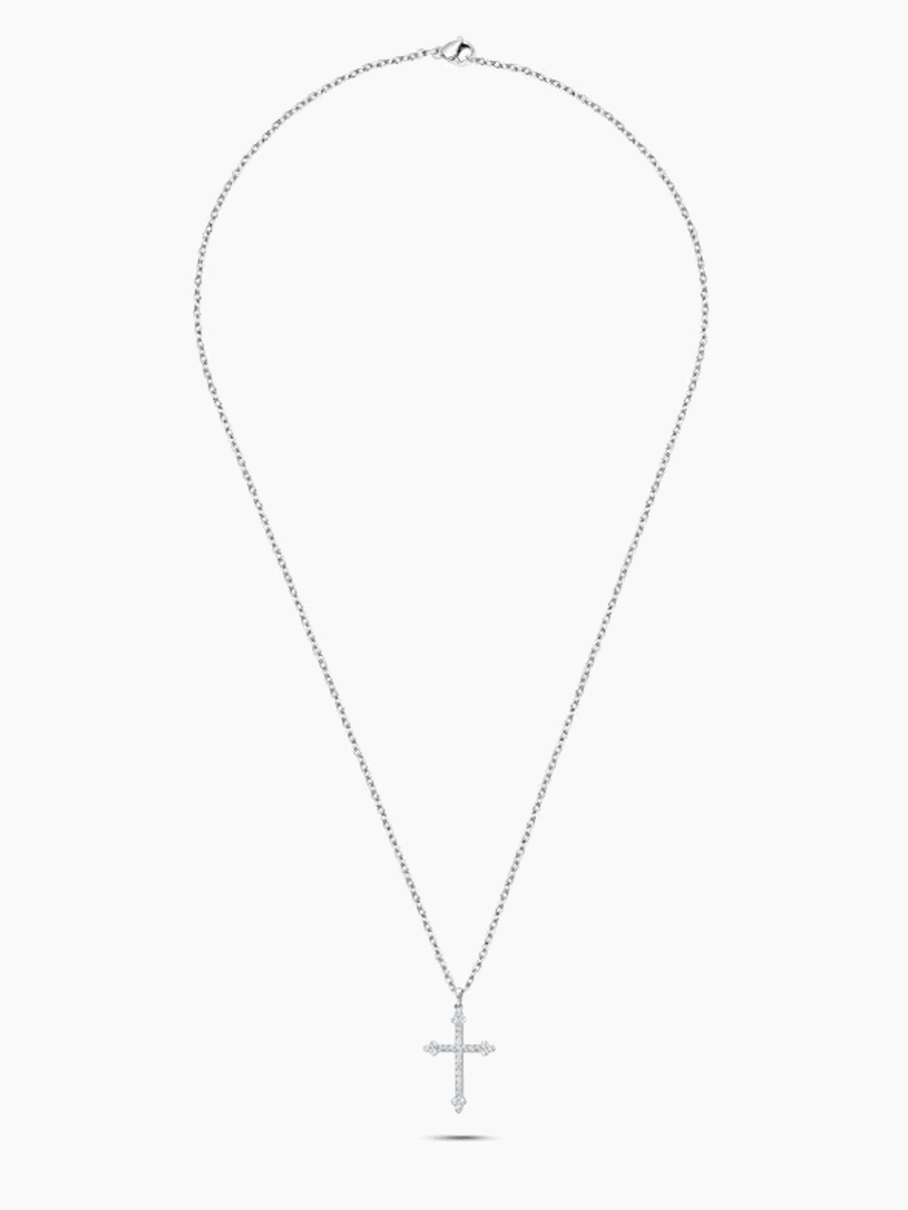 Cross Moissanite Diamond Necklace