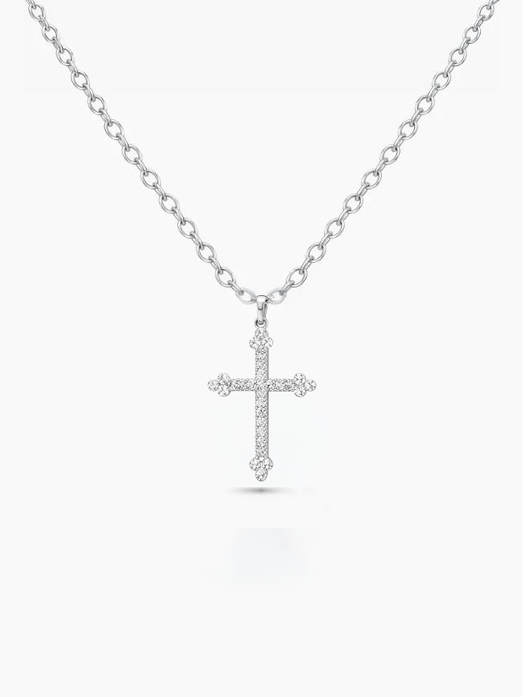 Cross Moissanite Diamond Necklace