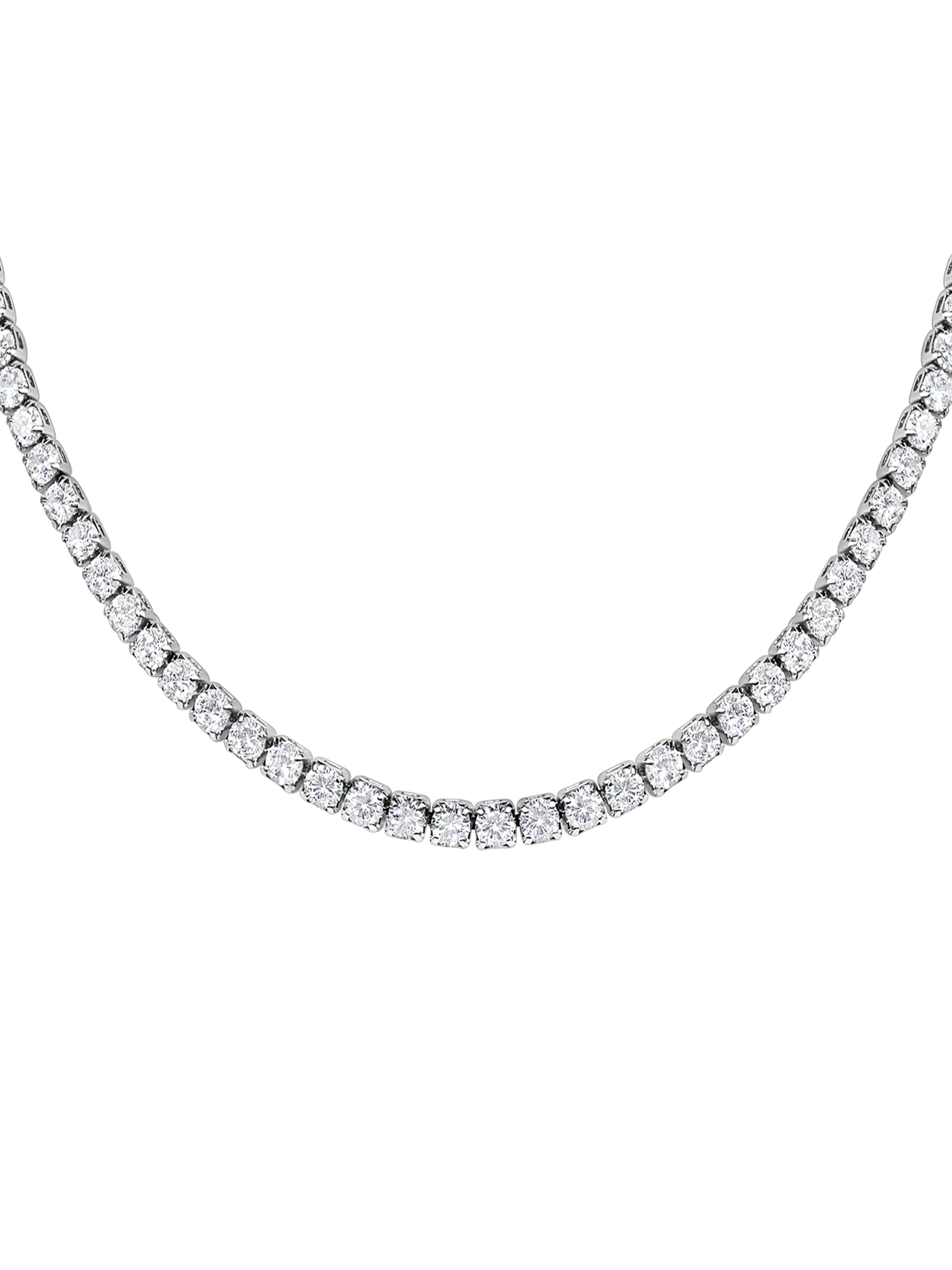 Sparkling Tennis Necklace AJ™ Rhodium Plated