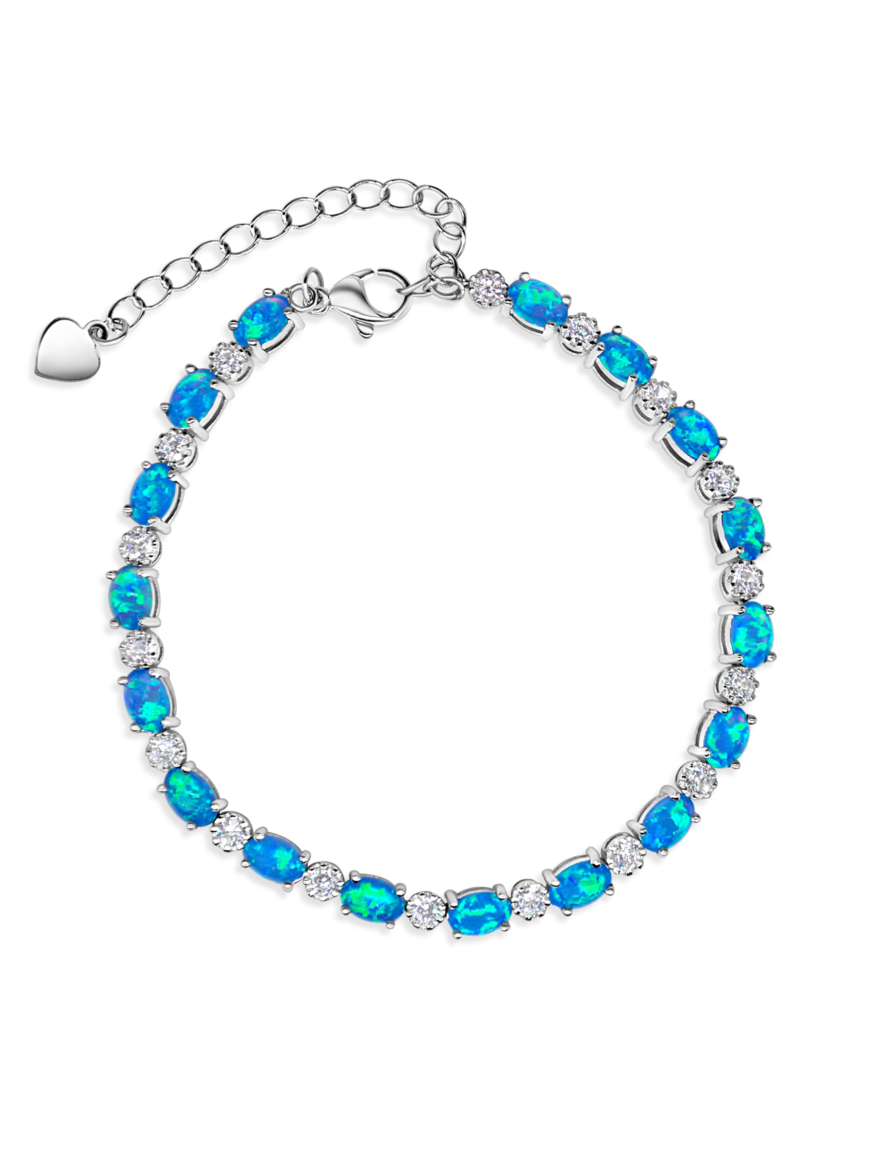 2ct Blue Opal Adjustable Bracelet
