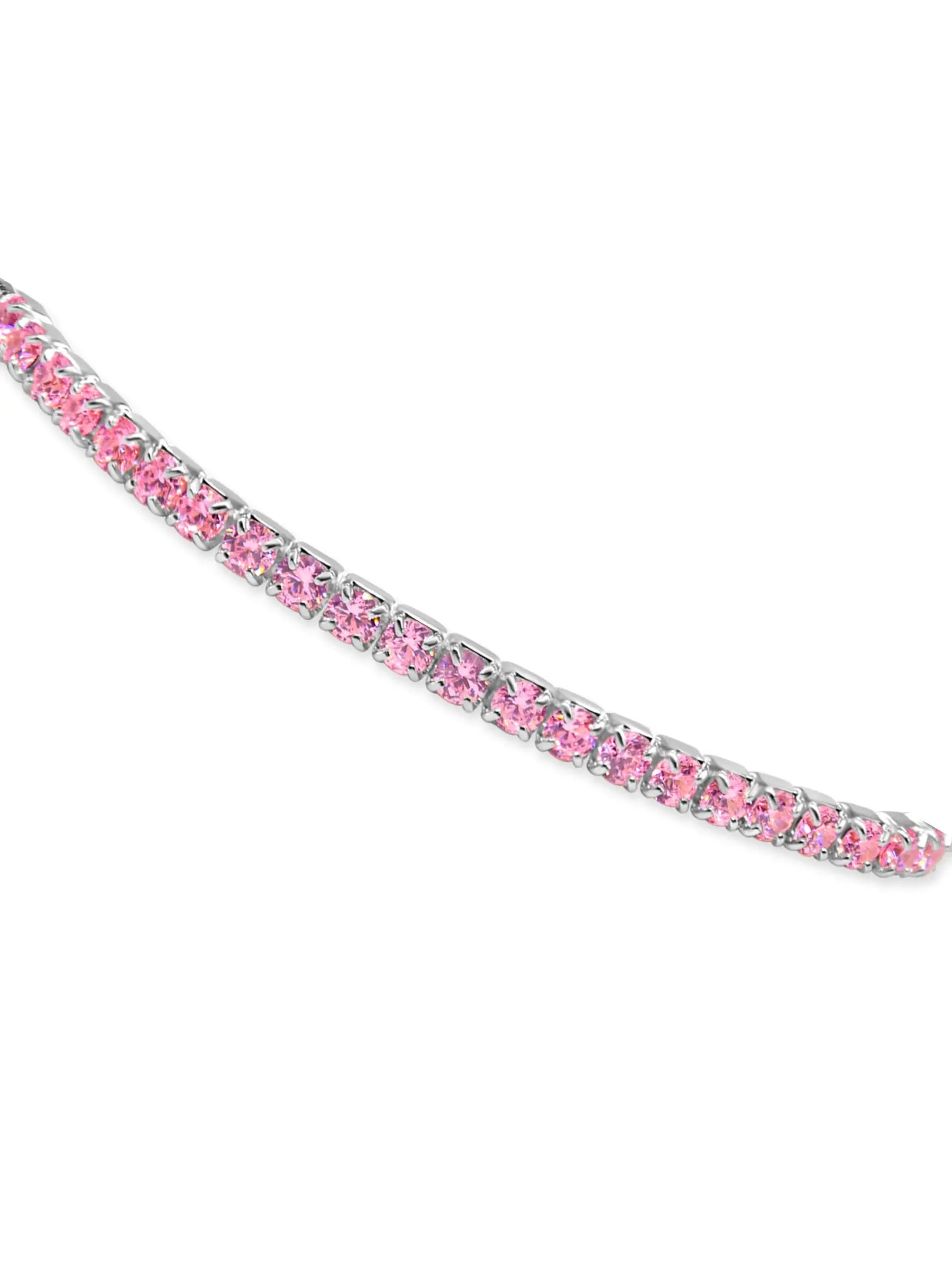 Pink Tennis Bracelet - AMBER JONES