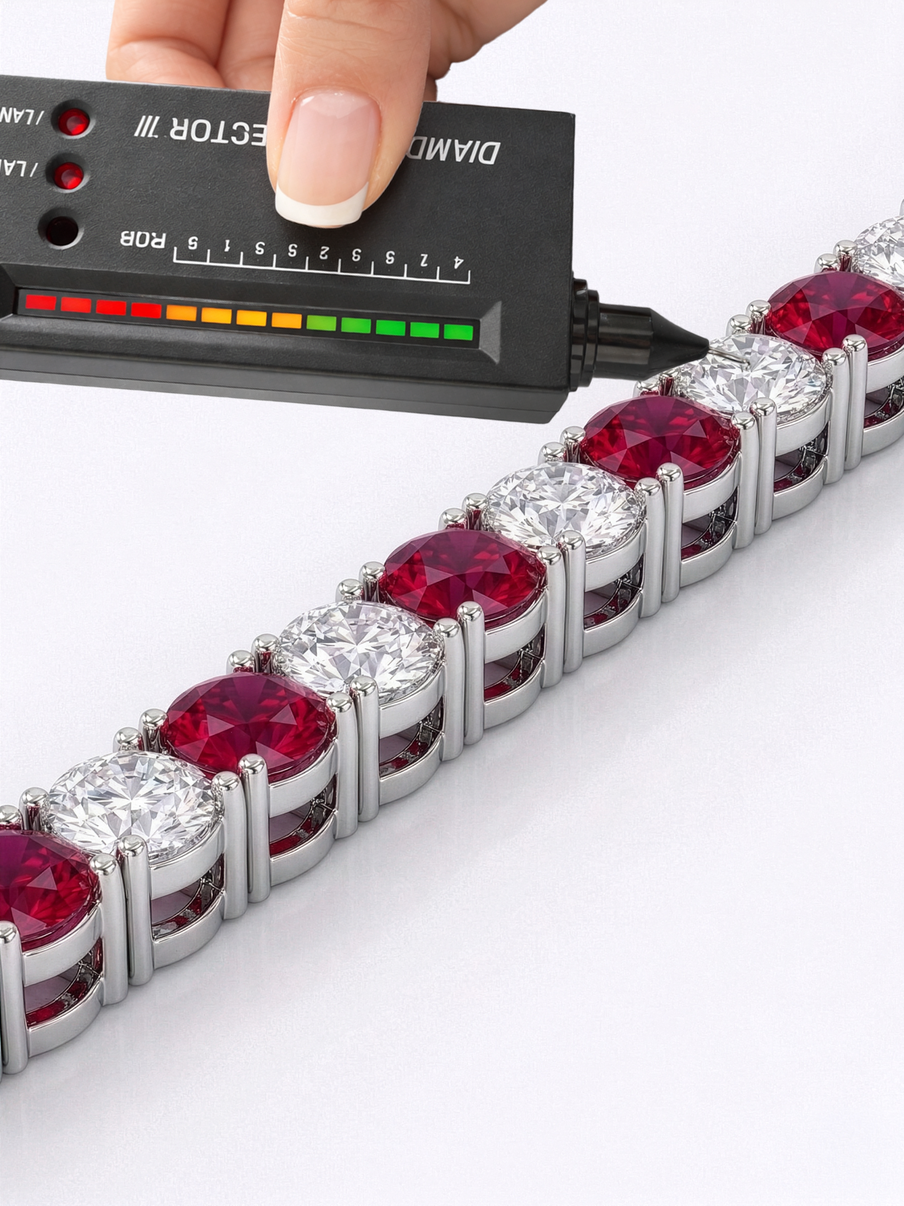 Adjustable Ruby Tennis Bracelet