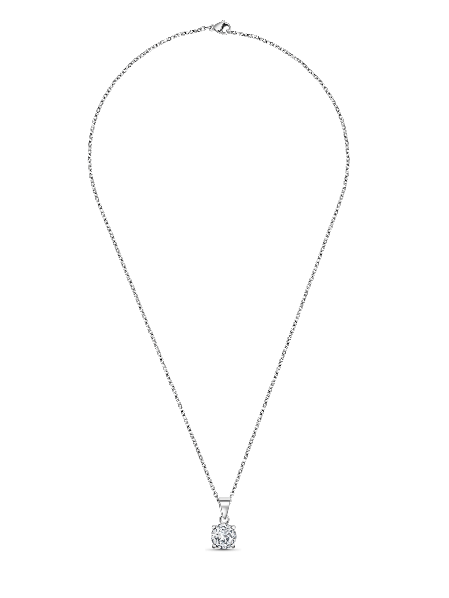 1.25ct Lab Grown White Sapphire Pendant Necklace