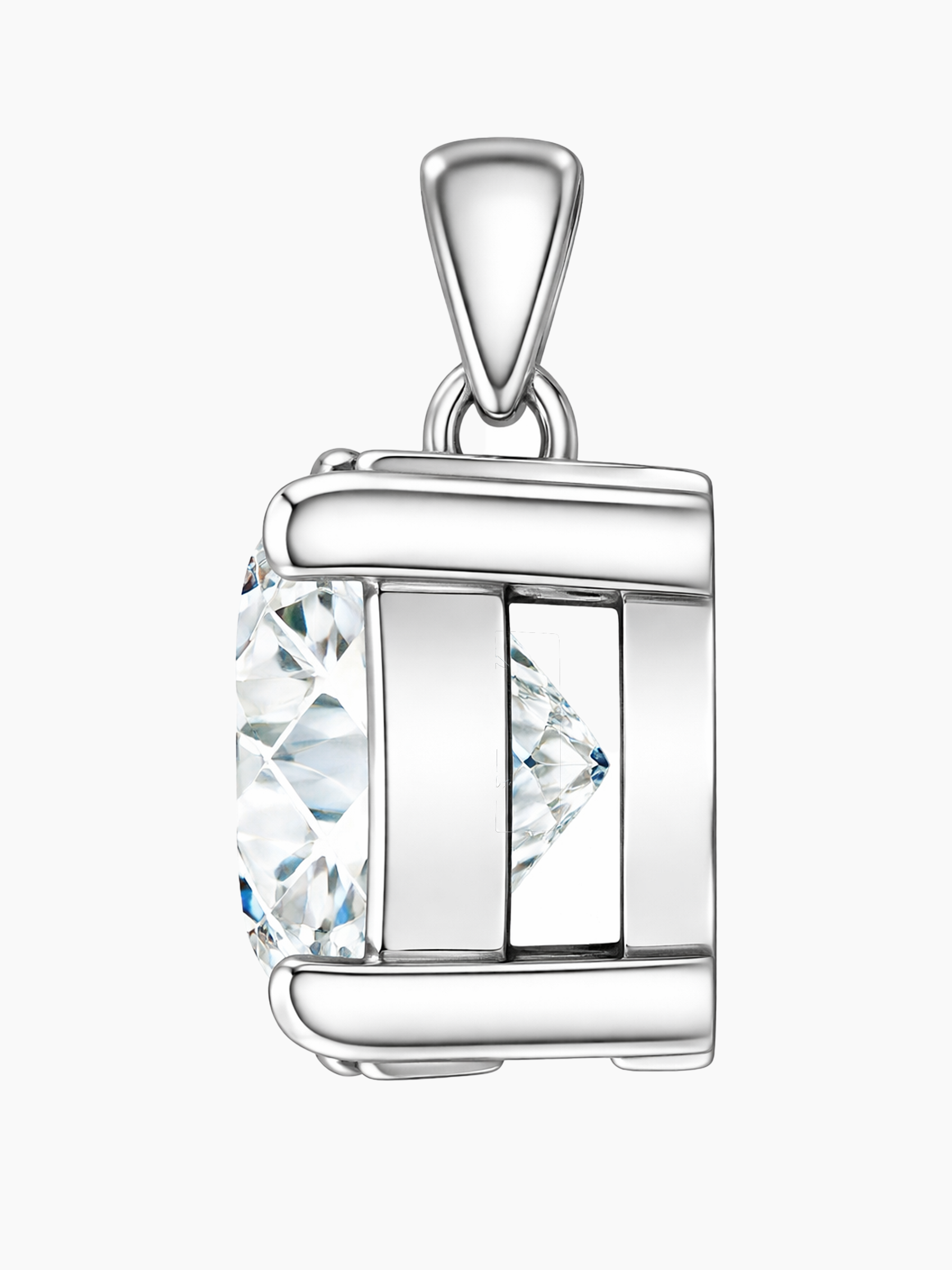 1Ct Sparkling Moissanite Diamond Pendant Necklace