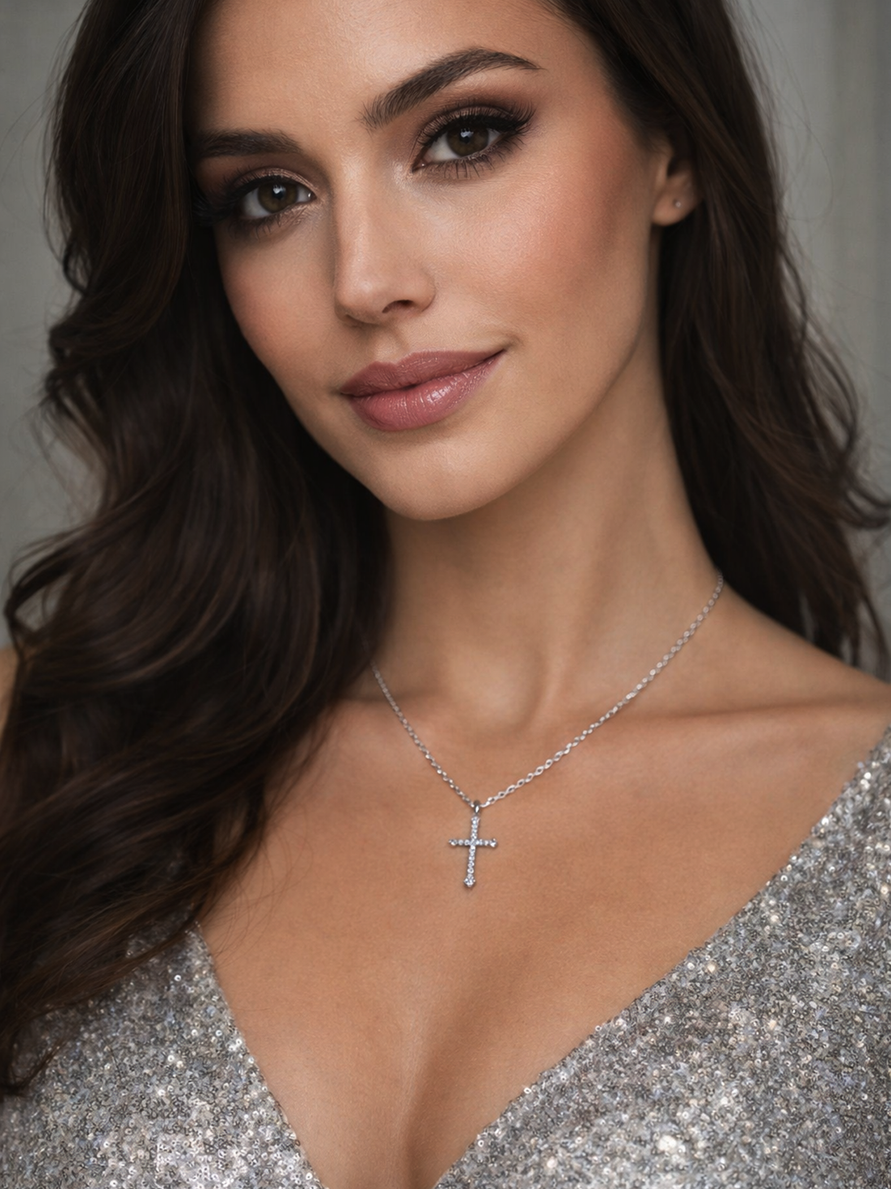 Classic Cross Necklace 925 Sterling Silver