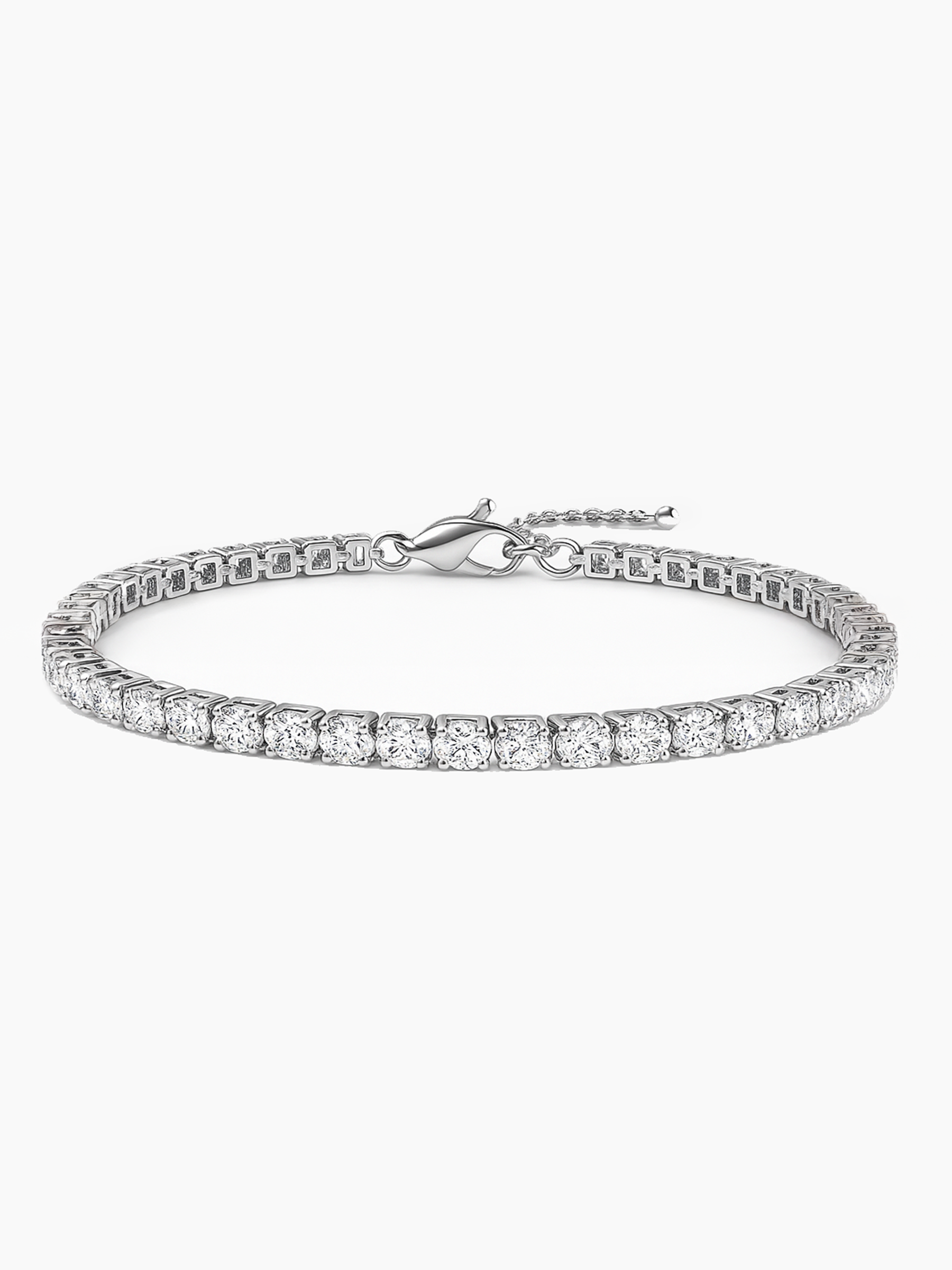 Sparkling Adjustable Tennis Bracelet AJ™ Rhodium Plated