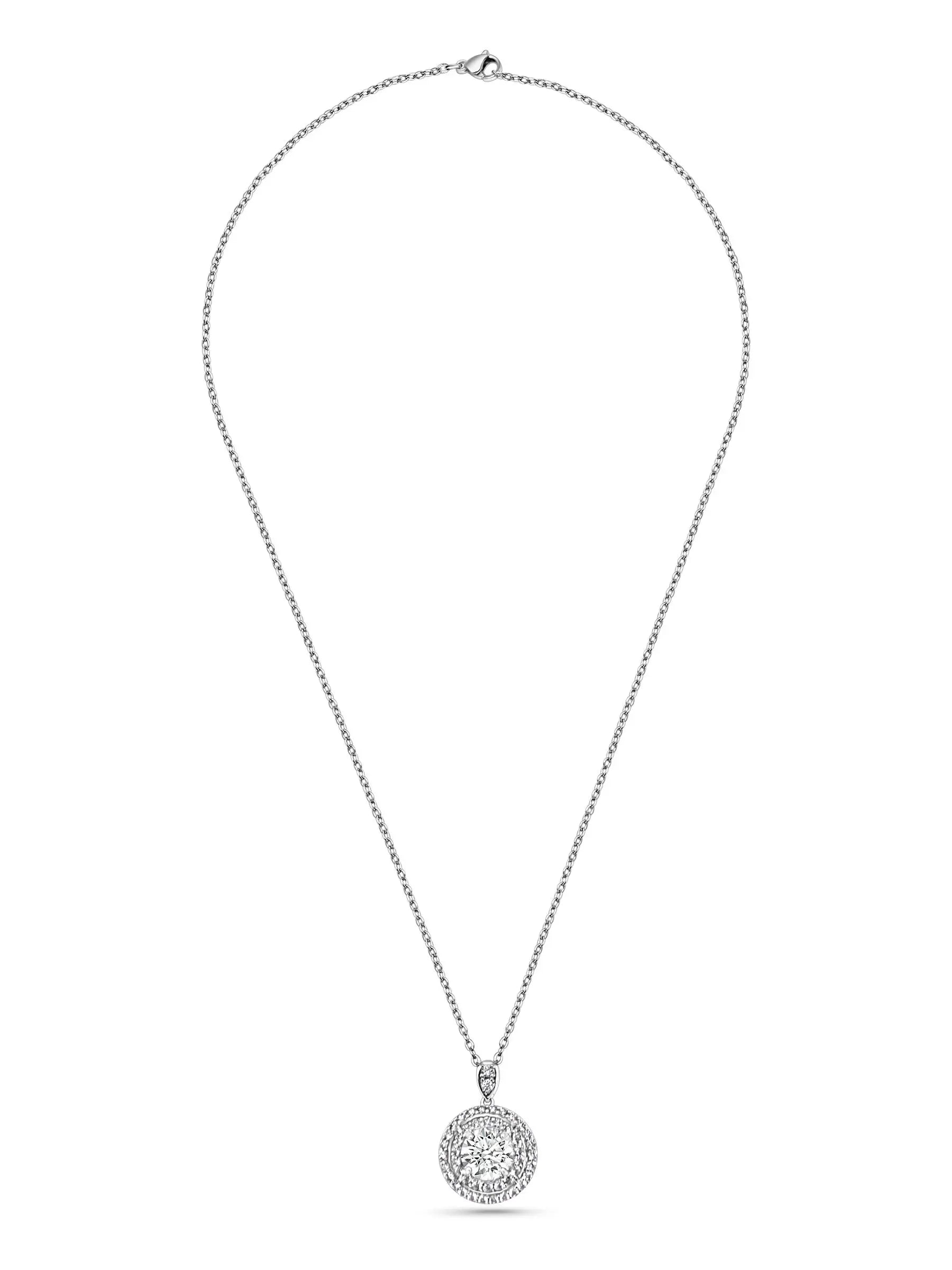 Silver Moissanite Necklace for Women
