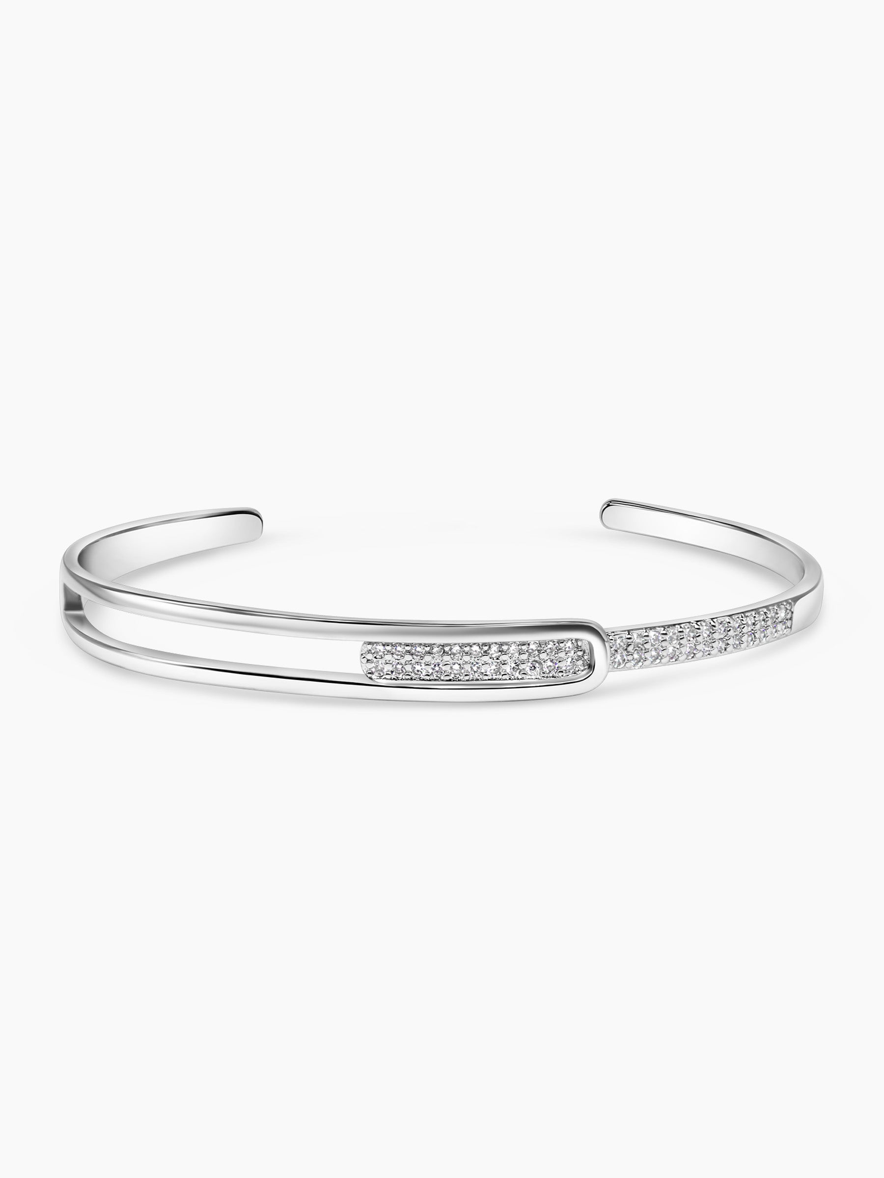 Silver Cuff Bracelet By Amber Jones