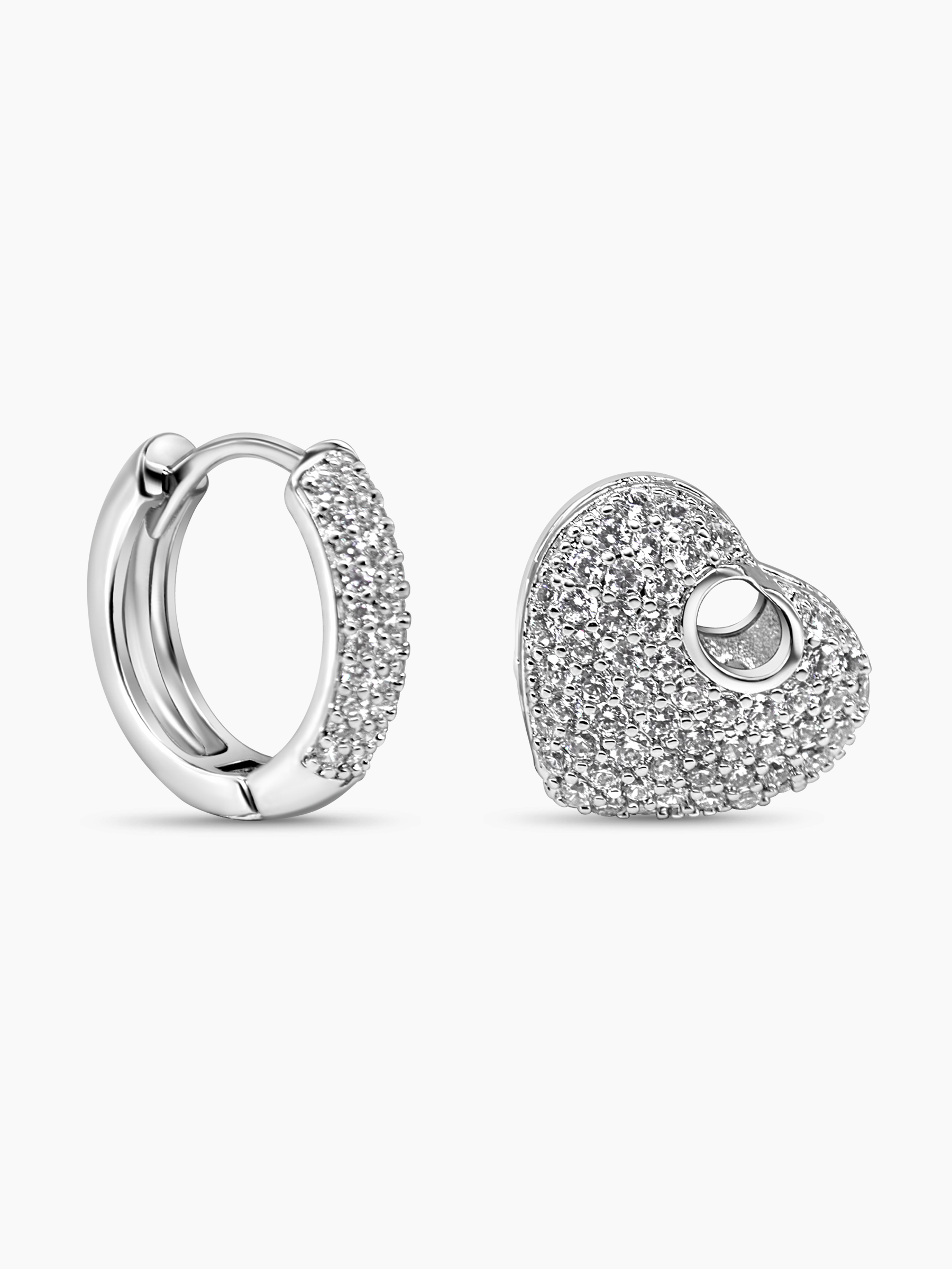 Silver Huggie Hoop Earrings for Women