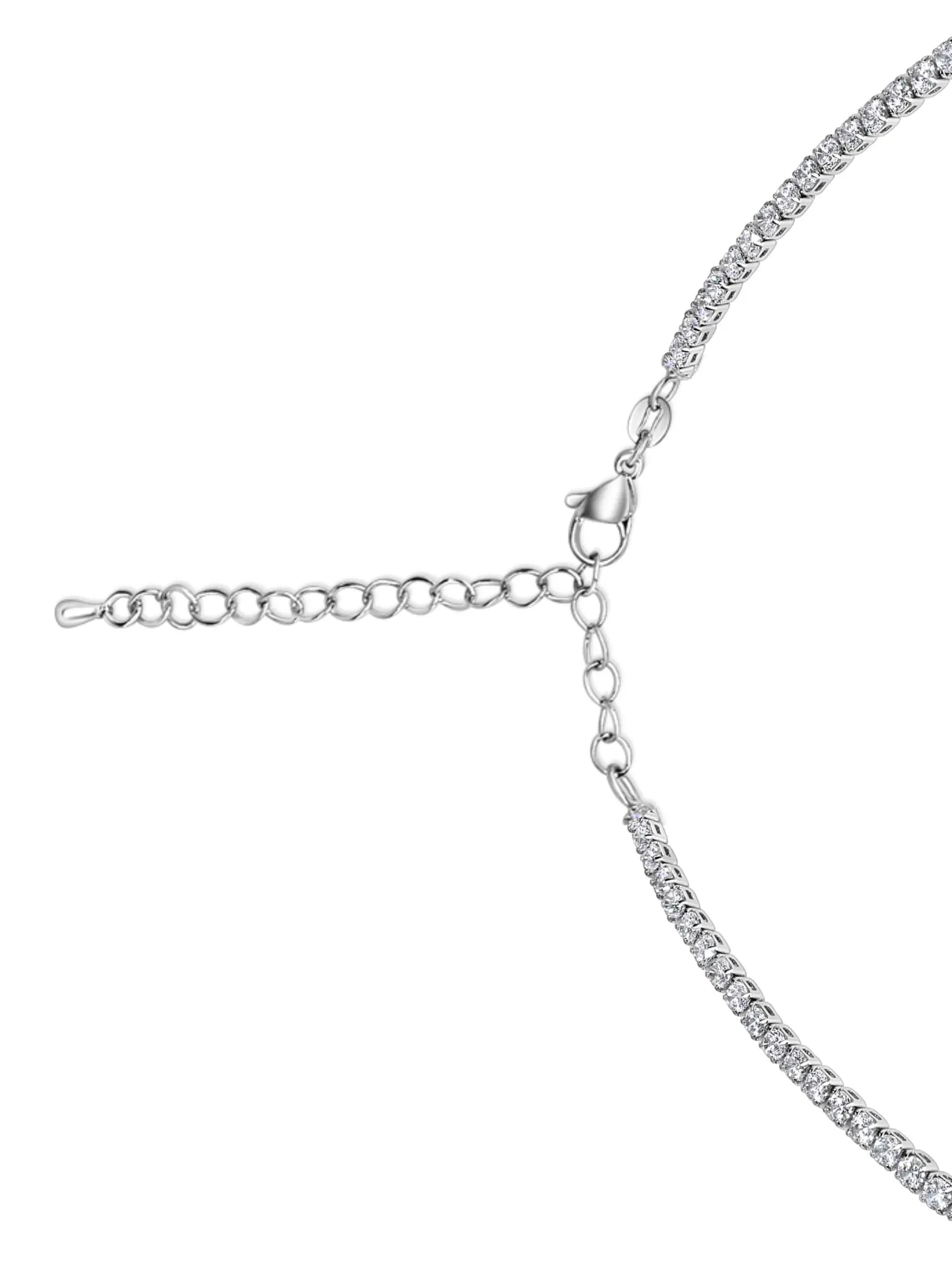 sparkling tennis necklace