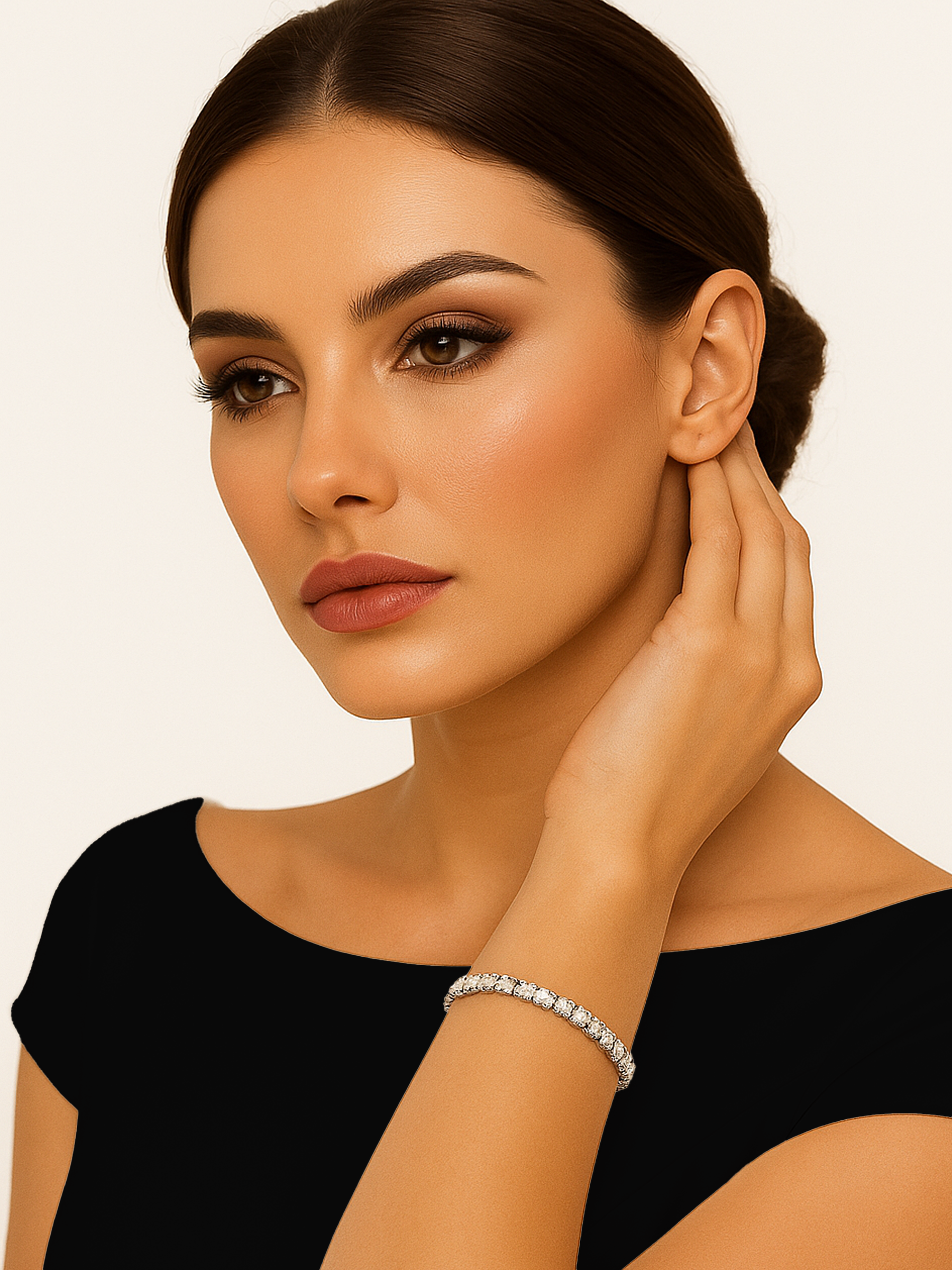 Sparkling Adjustable Tennis Bracelet Sterling Silver