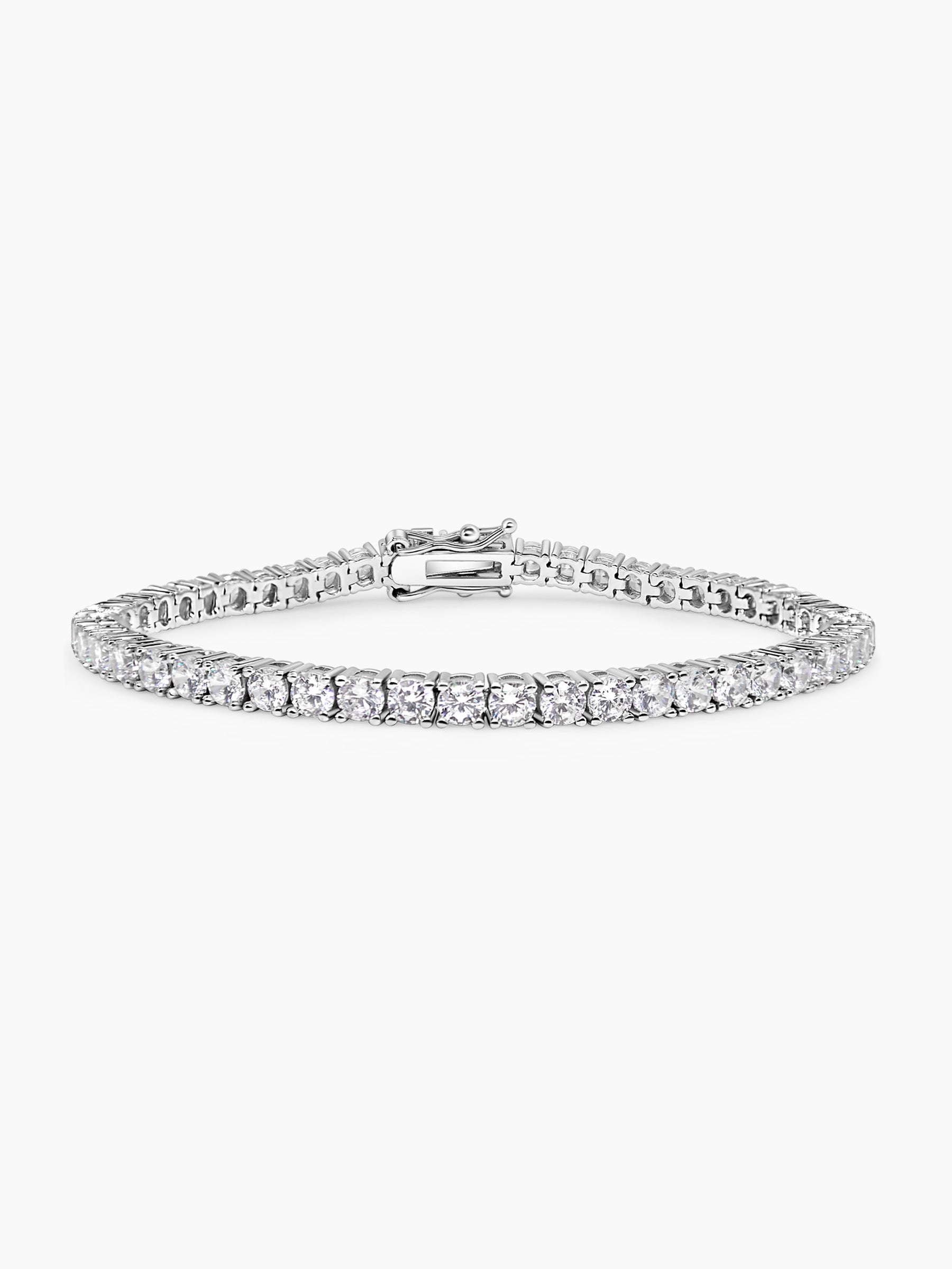 Sparkling Tennis Bracelet Rhodium Plated 925 Sterling Silver