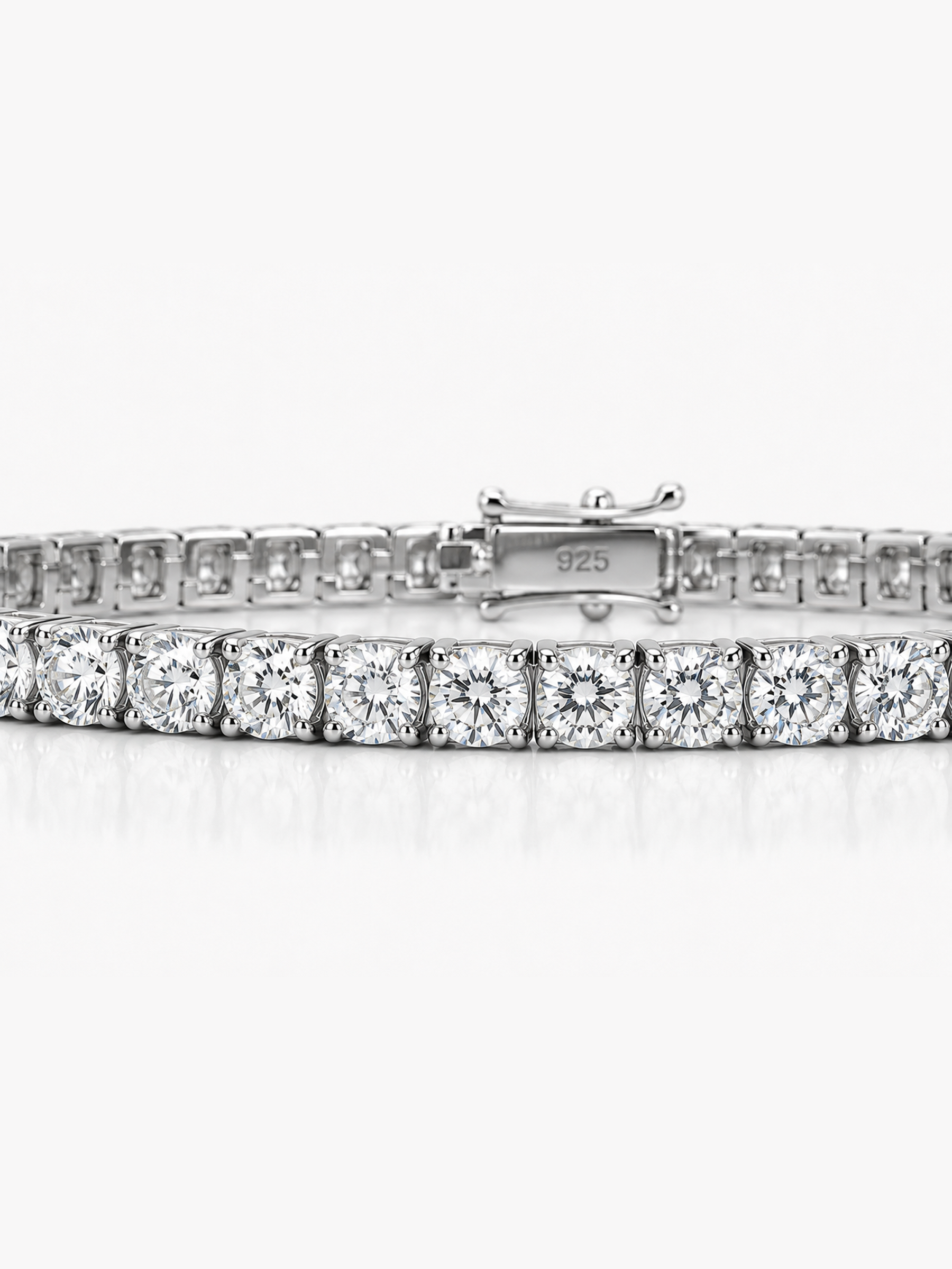 5Ct Moissanite Tennis Bracelet Sterling Silver