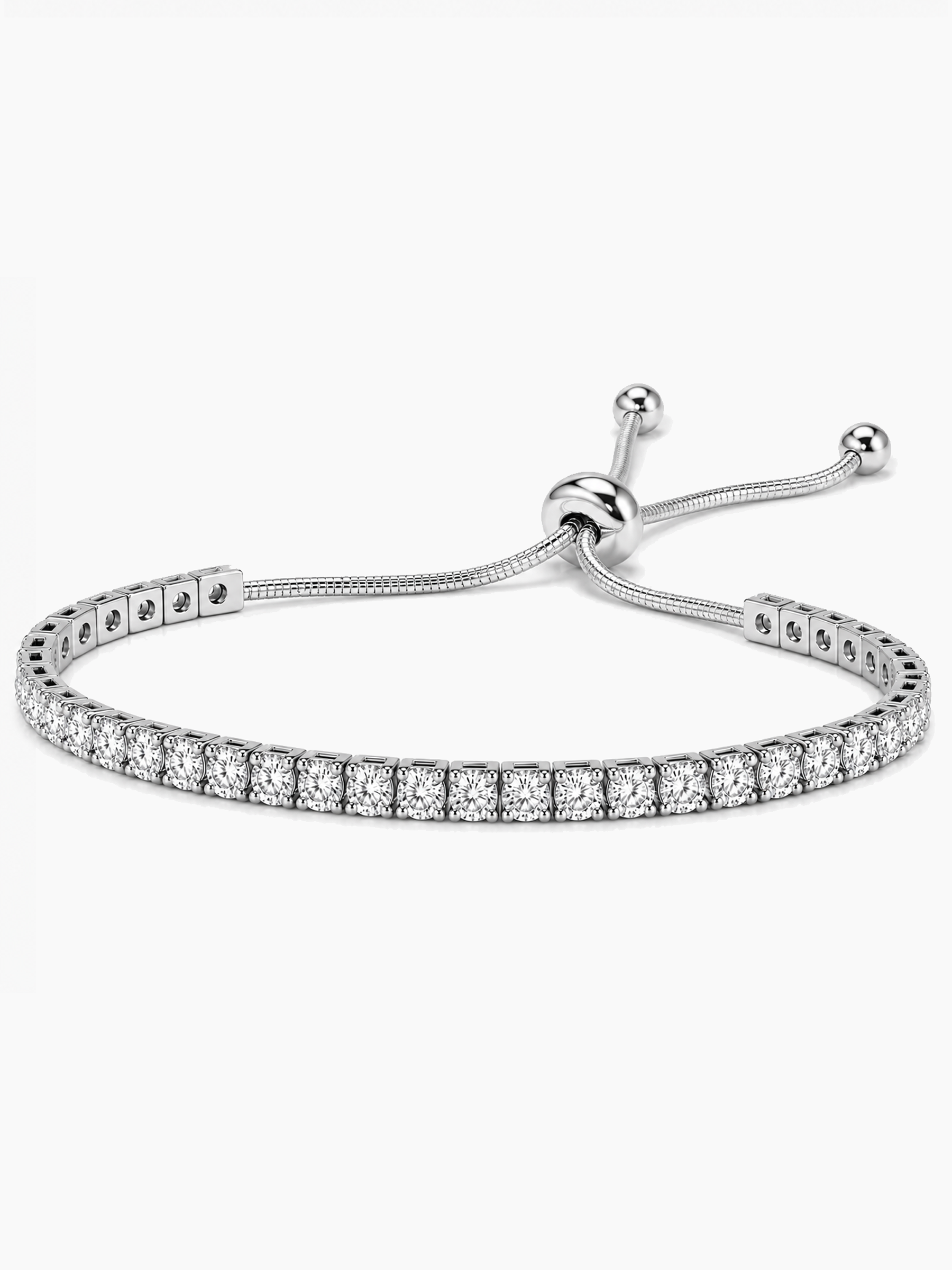 Tennis Bracelet 18K Platinum Tone Finish
