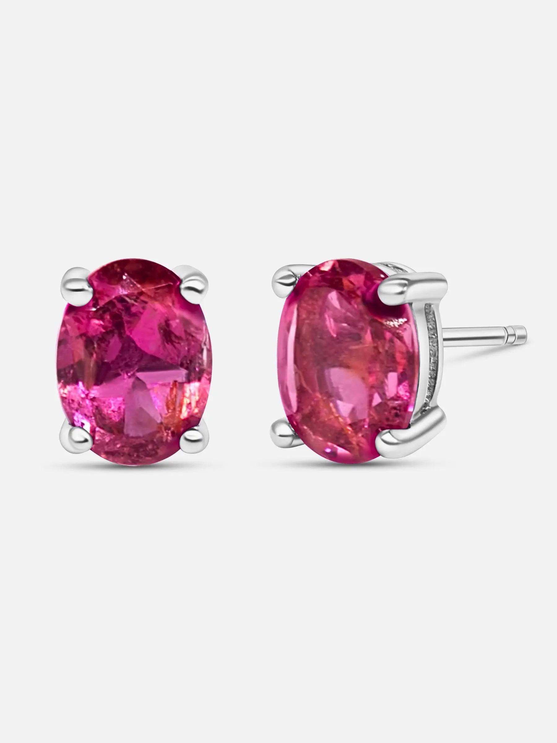 Tourmaline Pink Earrings 1ct - AMBER JONES