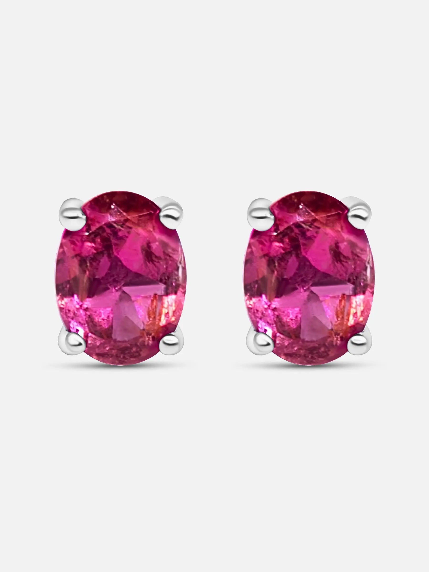Tourmaline Pink Earrings 1ct - AMBER JONES