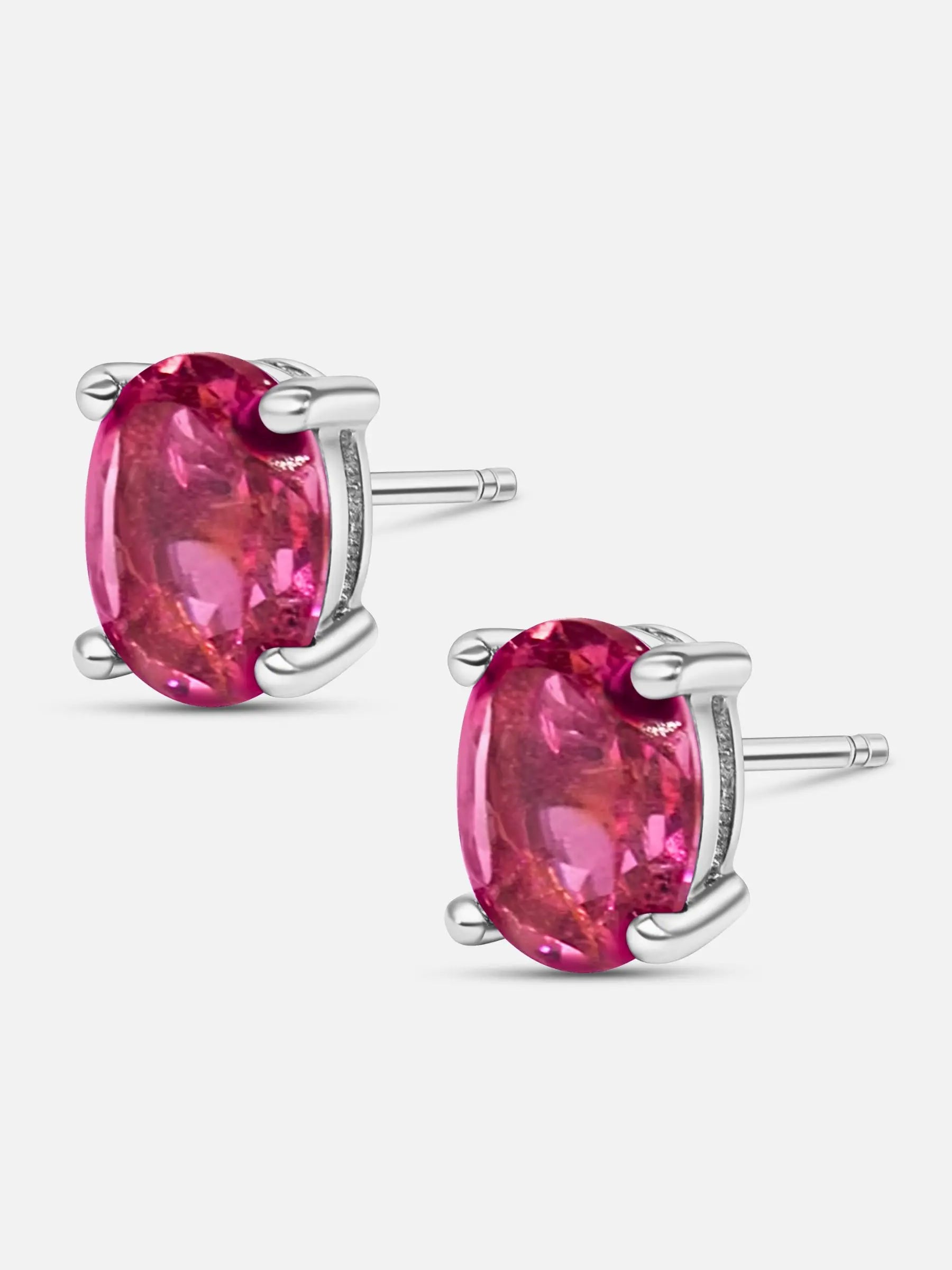 Tourmaline Pink Earrings 1ct - AMBER JONES