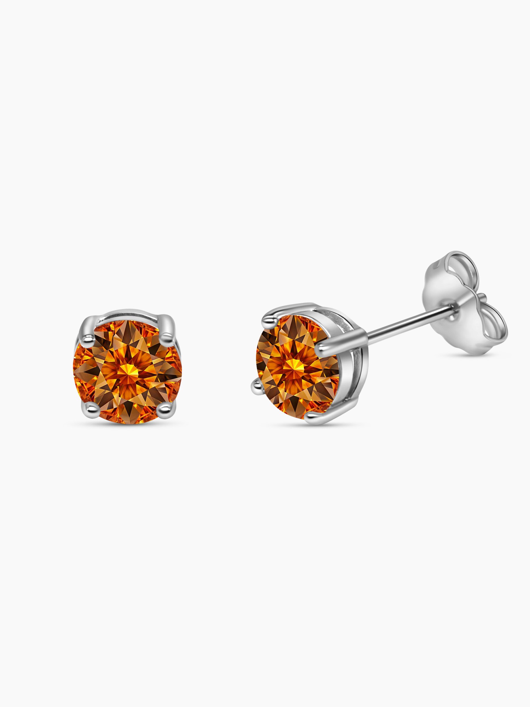 Yellow Topaz Stud Earrings 925 Sterling Silver