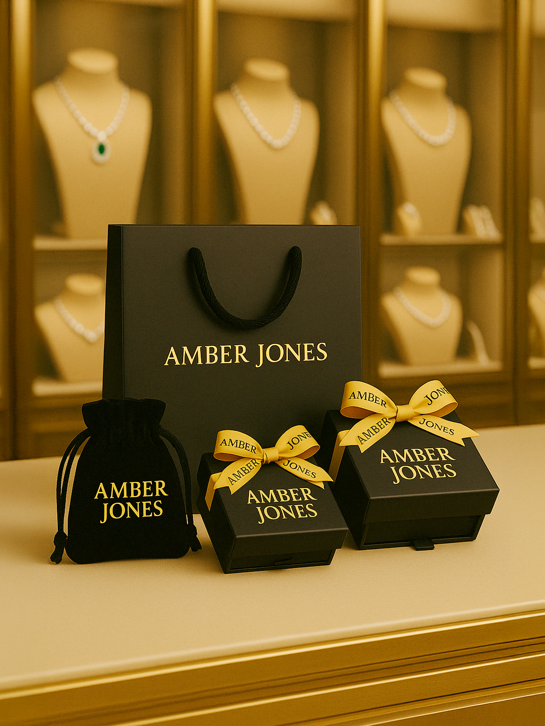 amber jones store jewellery packaging